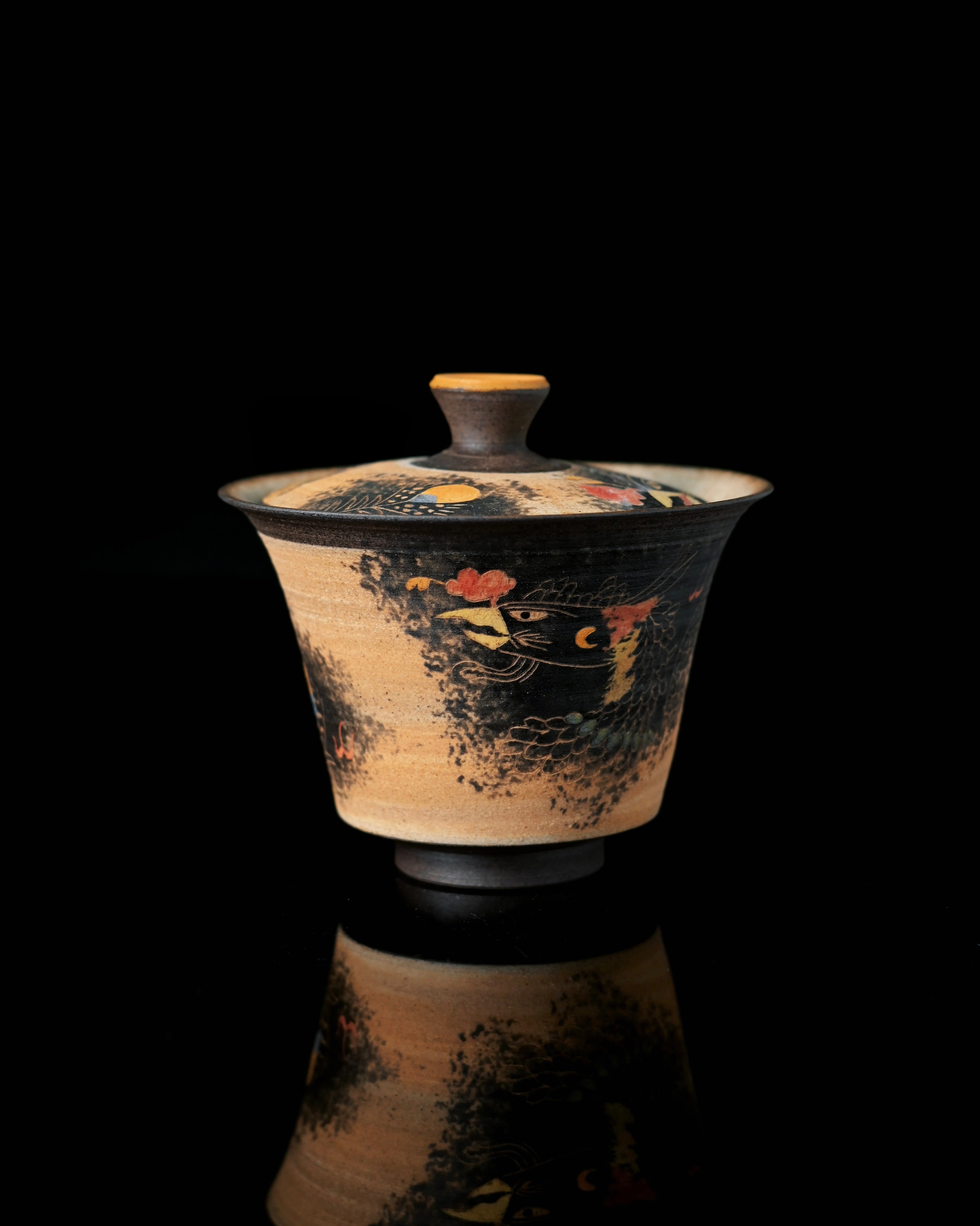 Kungfuyang Jingdezhen Phoenix Rising Hand-Painted Clay Gaiwan Set, product view 10