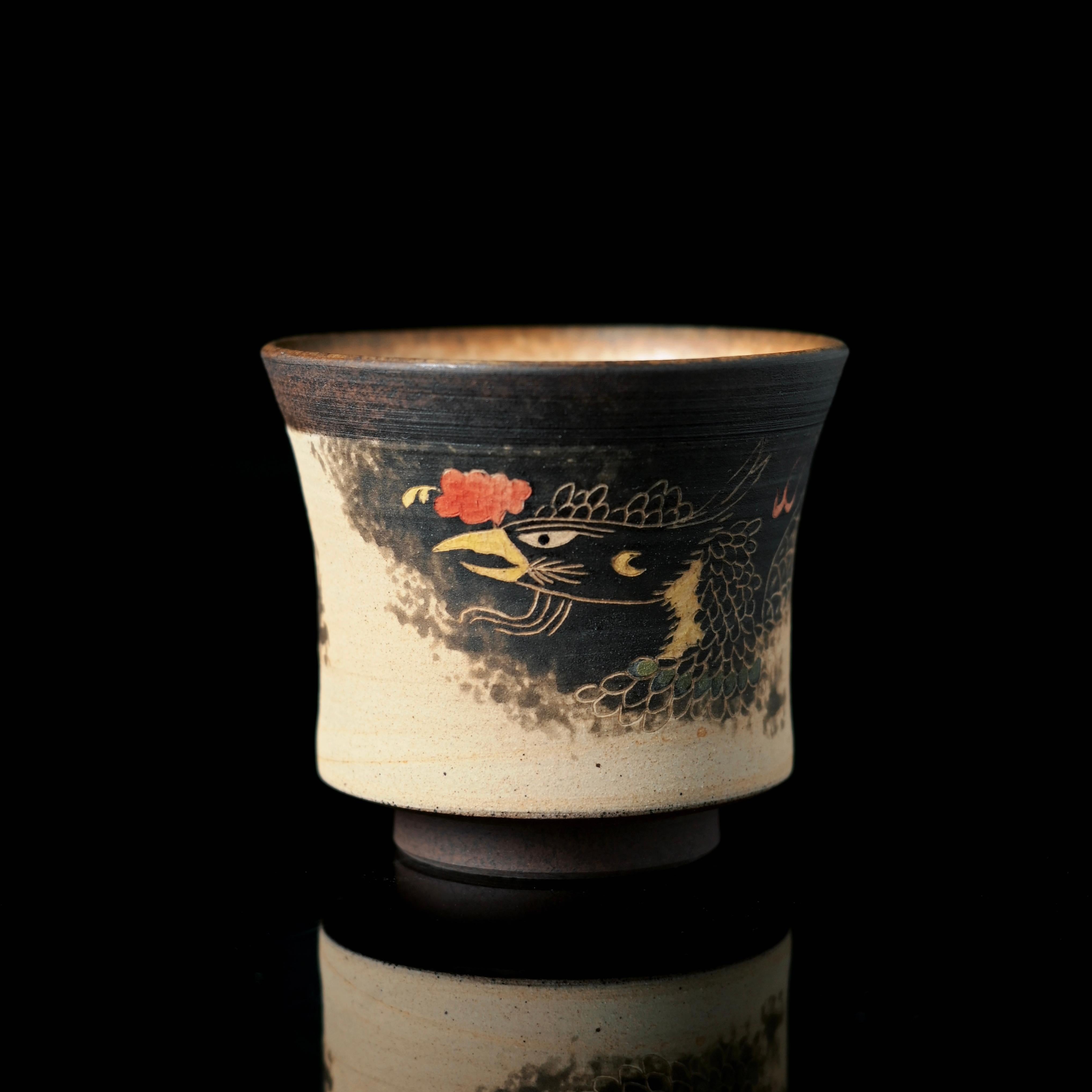 Kungfuyang Jingdezhen Phoenix Rising Hand-Painted Clay Press-Hand Teacup, product view 10