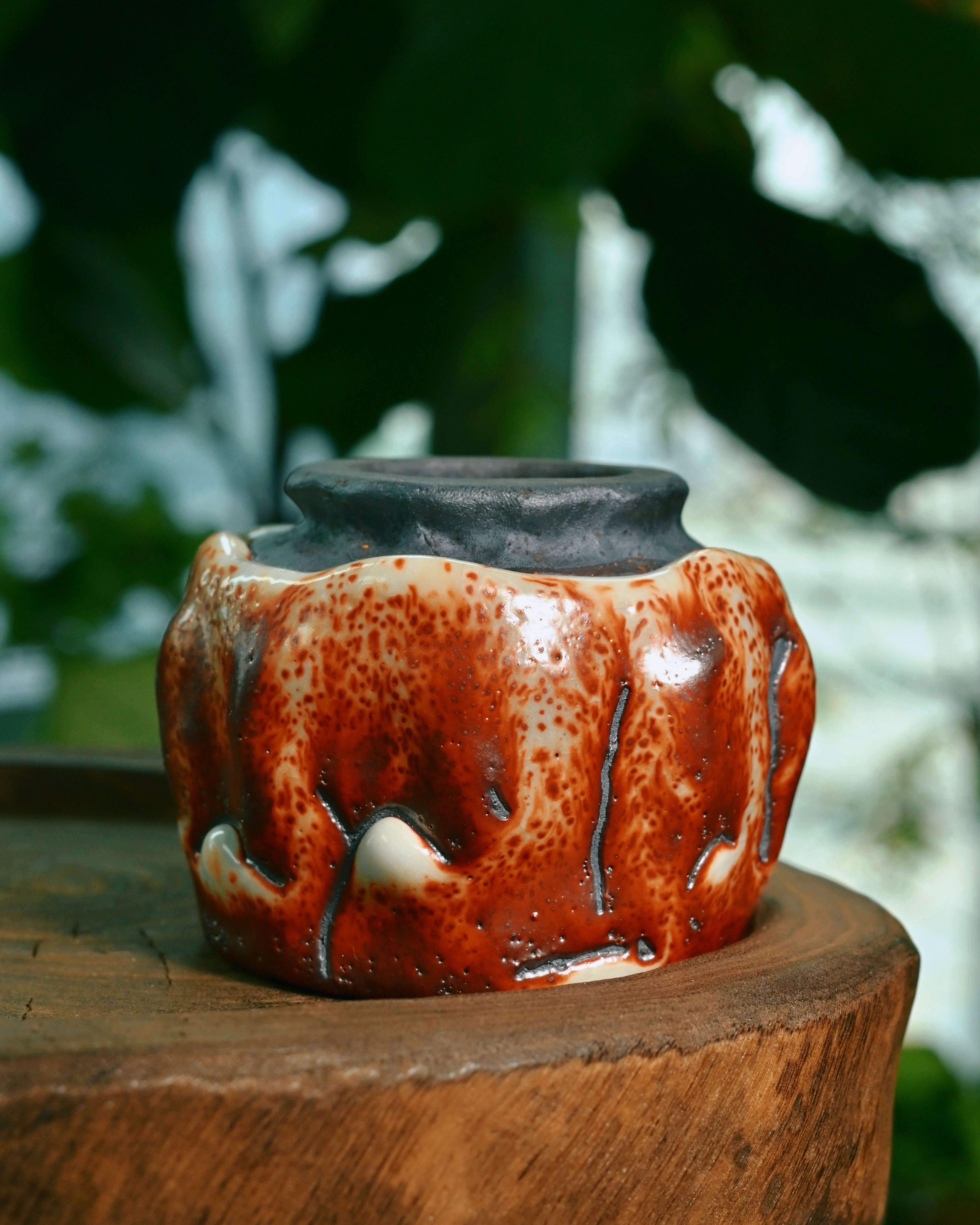 Kungfuyang Unique Piece Wabi-Sabi Shino Ware Kiln-Transformation Teacup, product view 15