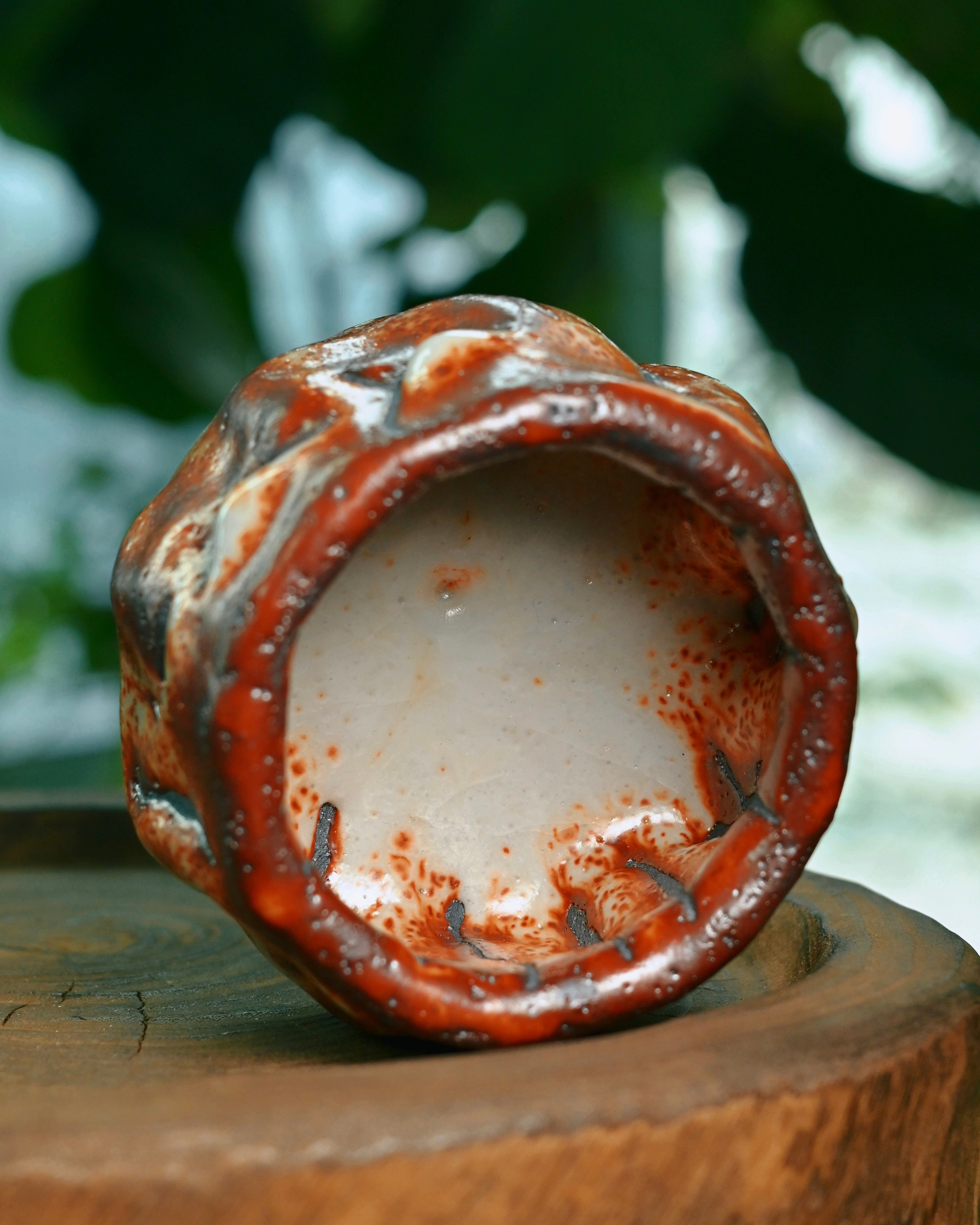 Kungfuyang Unique Piece Wabi-Sabi Shino Ware Kiln-Transformation Teacup, product view 14
