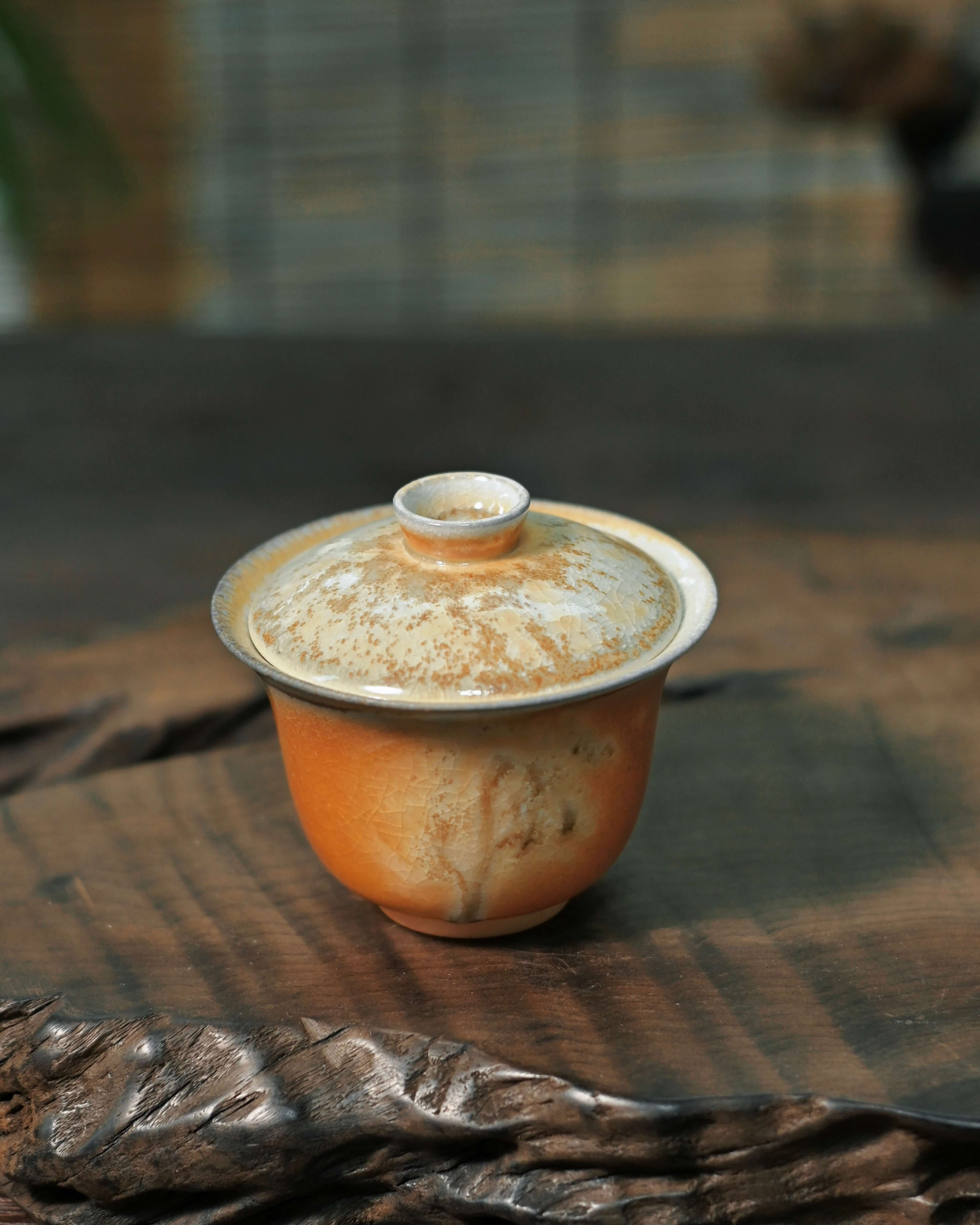 Kungfuyang Unique Piece Jingdezhen Wood-Fired Gaiwan 140ml, product view 6