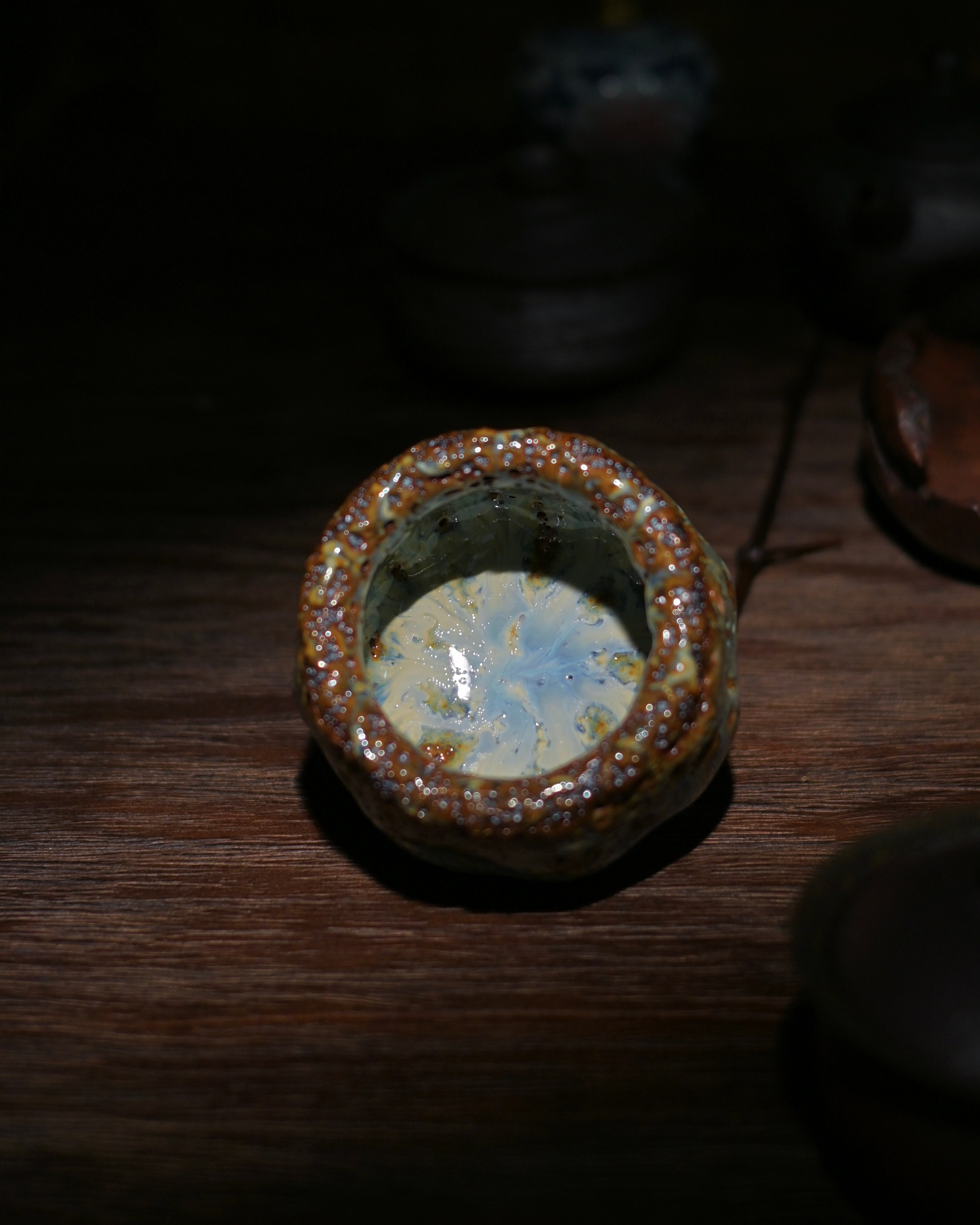 Kungfuyang Unique Piece Wabi-Sabi Shino Ware Kiln-Transformation Teacup, product view 9