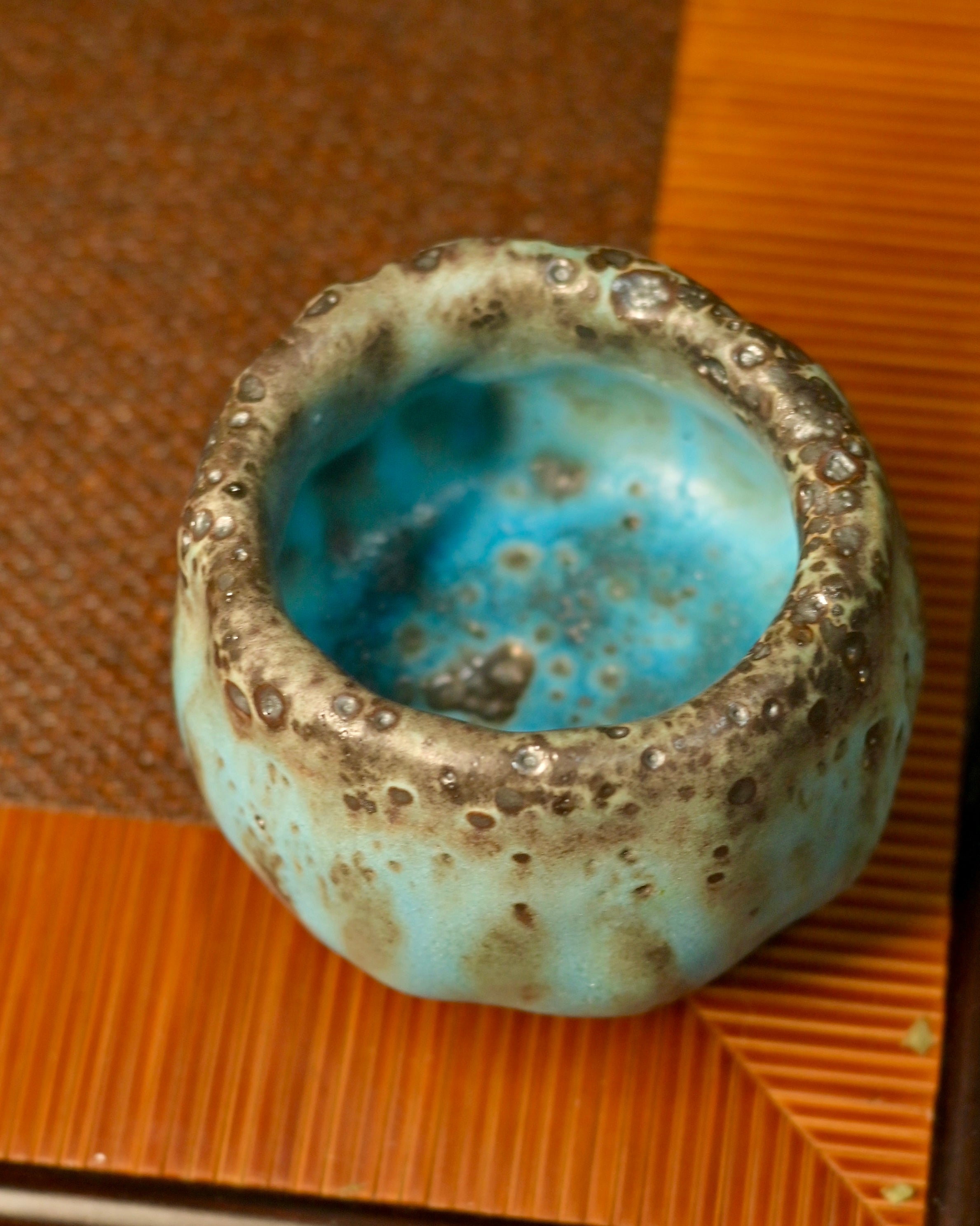 Kungfuyang Unique Piece Wabi-Sabi Shino Ware Kiln-Transformation Tea Set, product view 3
