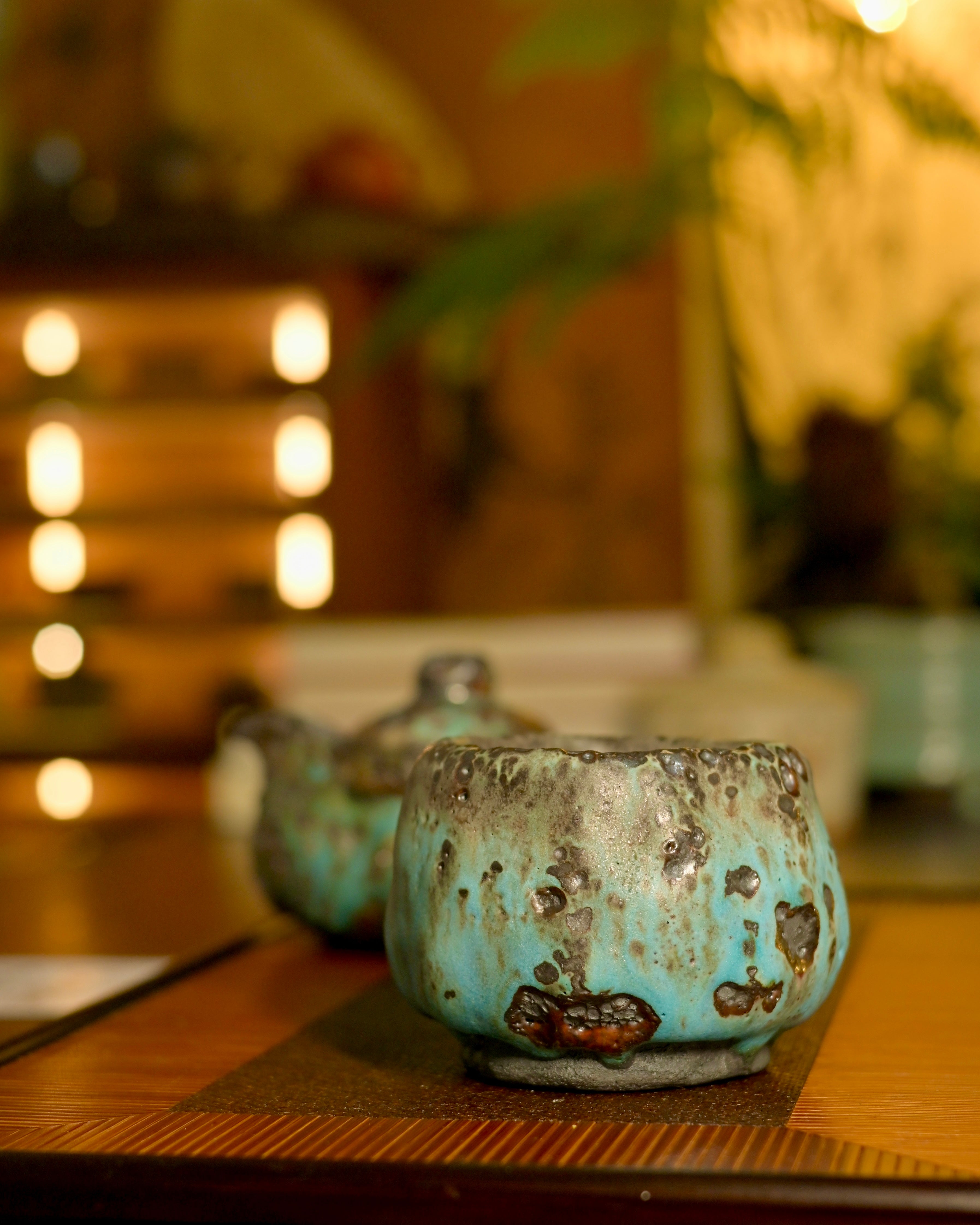 Kungfuyang Unique Piece Wabi-Sabi Shino Ware Kiln-Transformation Tea Set, product view 5