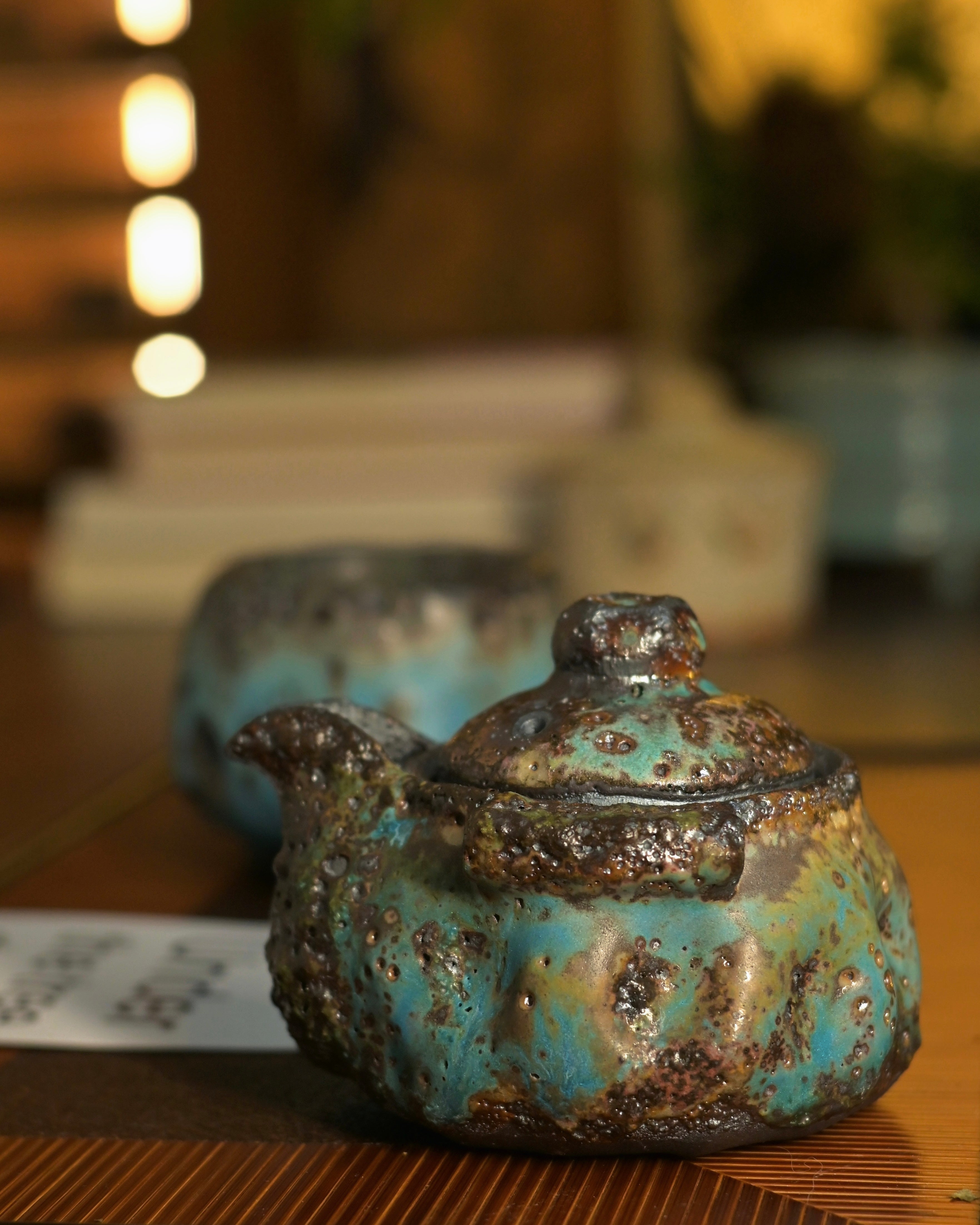 Kungfuyang Unique Piece Wabi-Sabi Shino Ware Kiln-Transformation Tea Set, product view 7