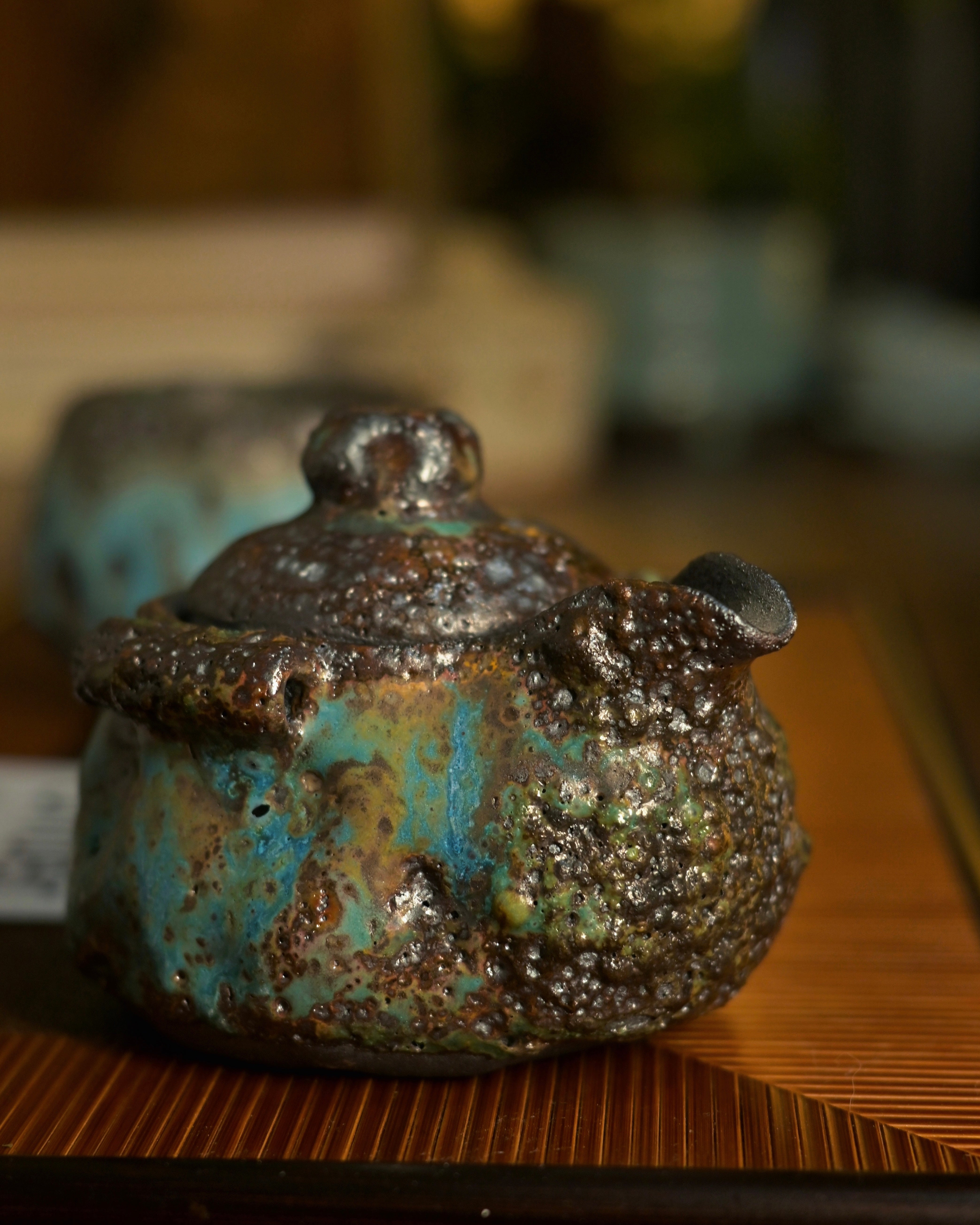 Kungfuyang Unique Piece Wabi-Sabi Shino Ware Kiln-Transformation Tea Set, product view 9