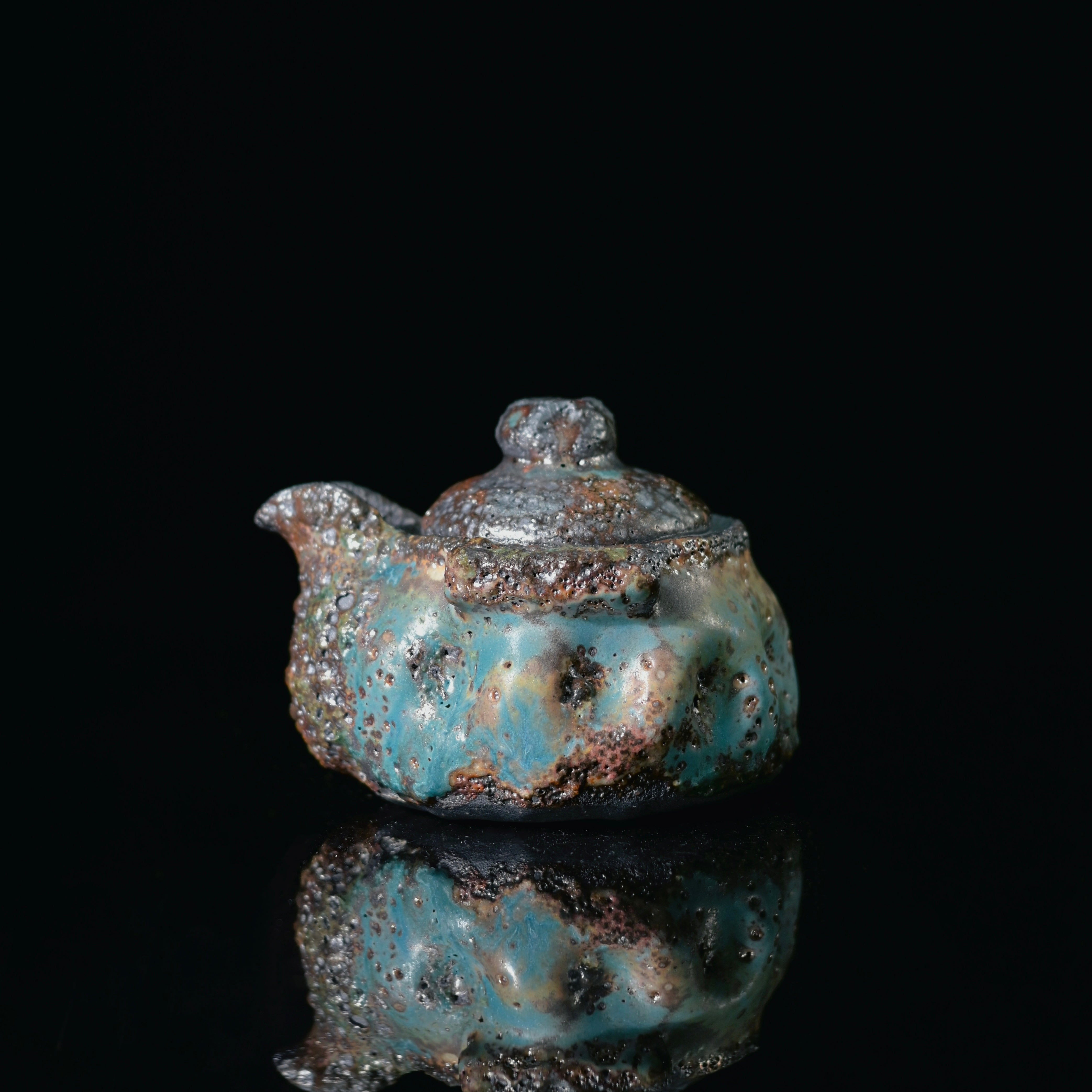 Kungfuyang Unique Piece Wabi-Sabi Shino Ware Kiln-Transformation Tea Set, product view 6