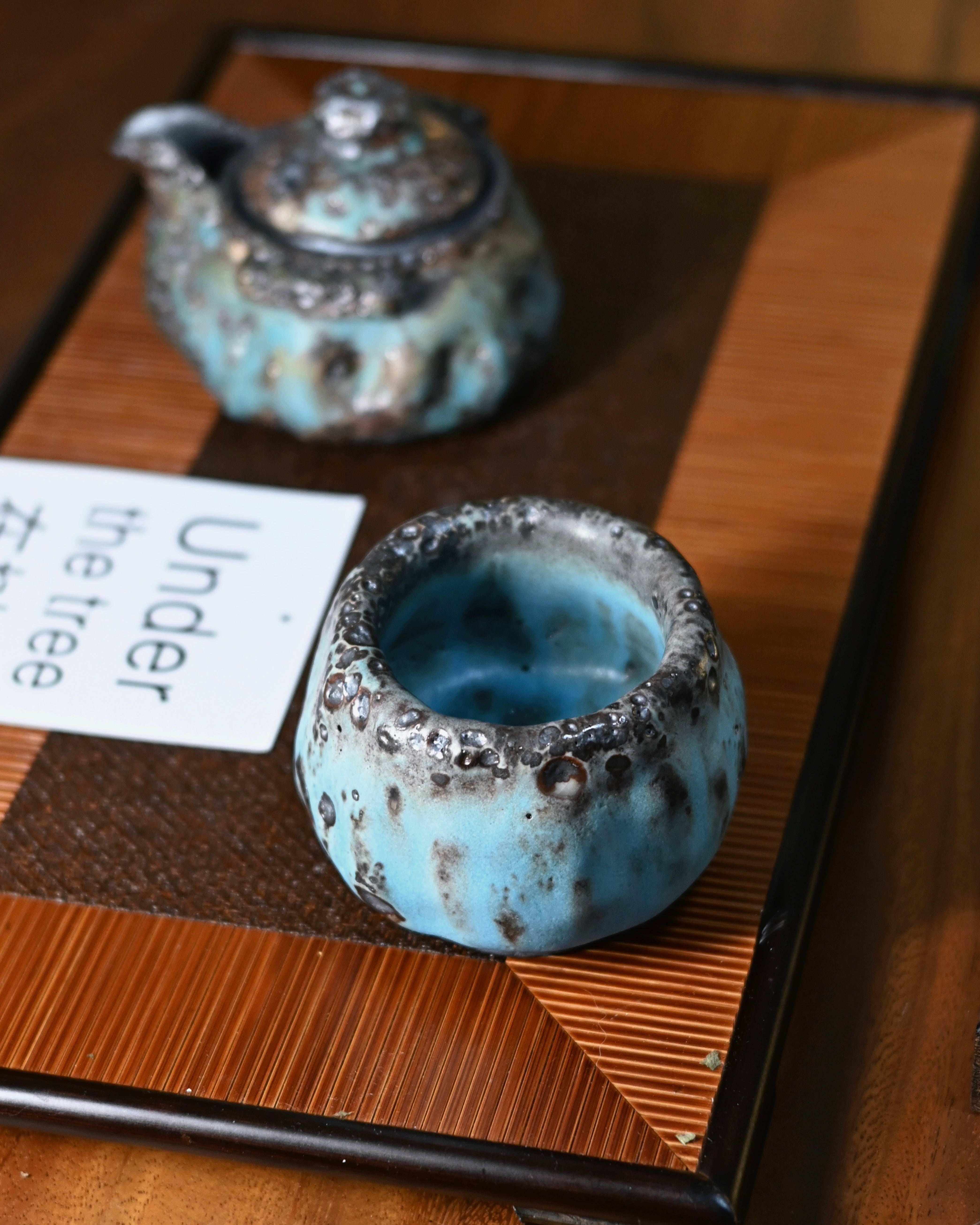 Kungfuyang Unique Piece Wabi-Sabi Shino Ware Kiln-Transformation Tea Set, product view 2