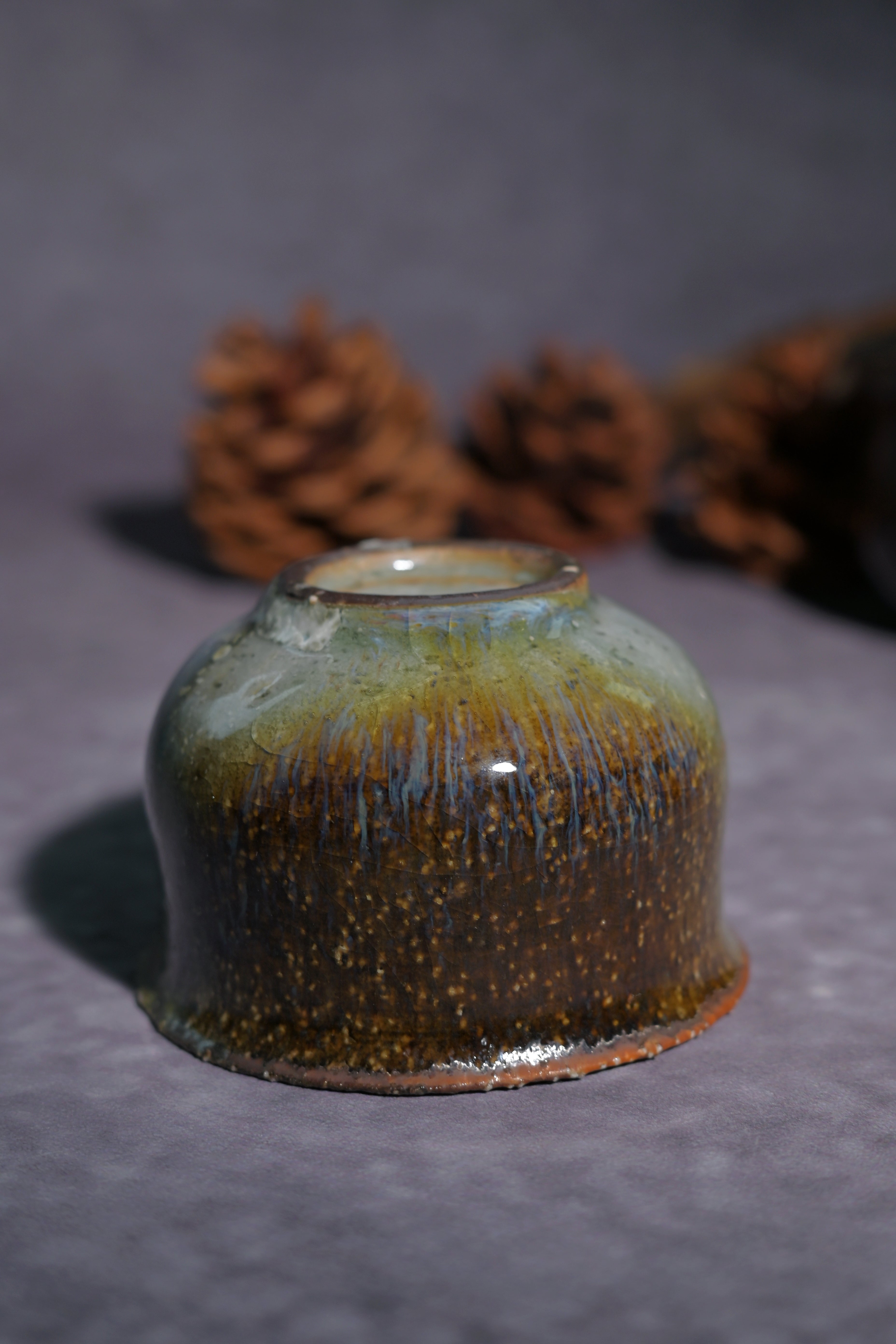 Kungfuyang Unique Piece Wabi-Sabi Coarse Pottery Wood-Fired Gaiwan 130ml, product view 8