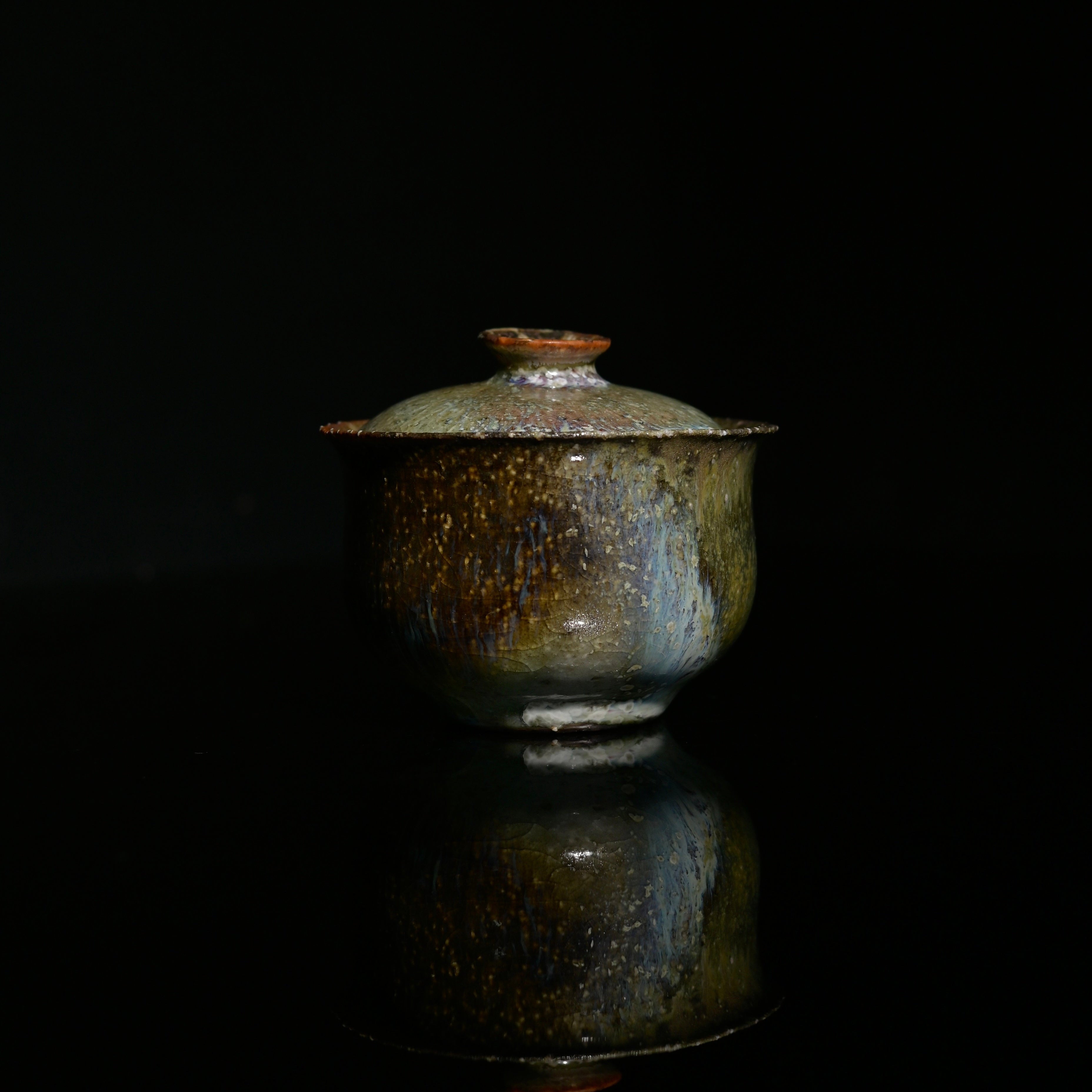 Kungfuyang Unique Piece Wabi-Sabi Coarse Pottery Wood-Fired Gaiwan 130ml, product view 1