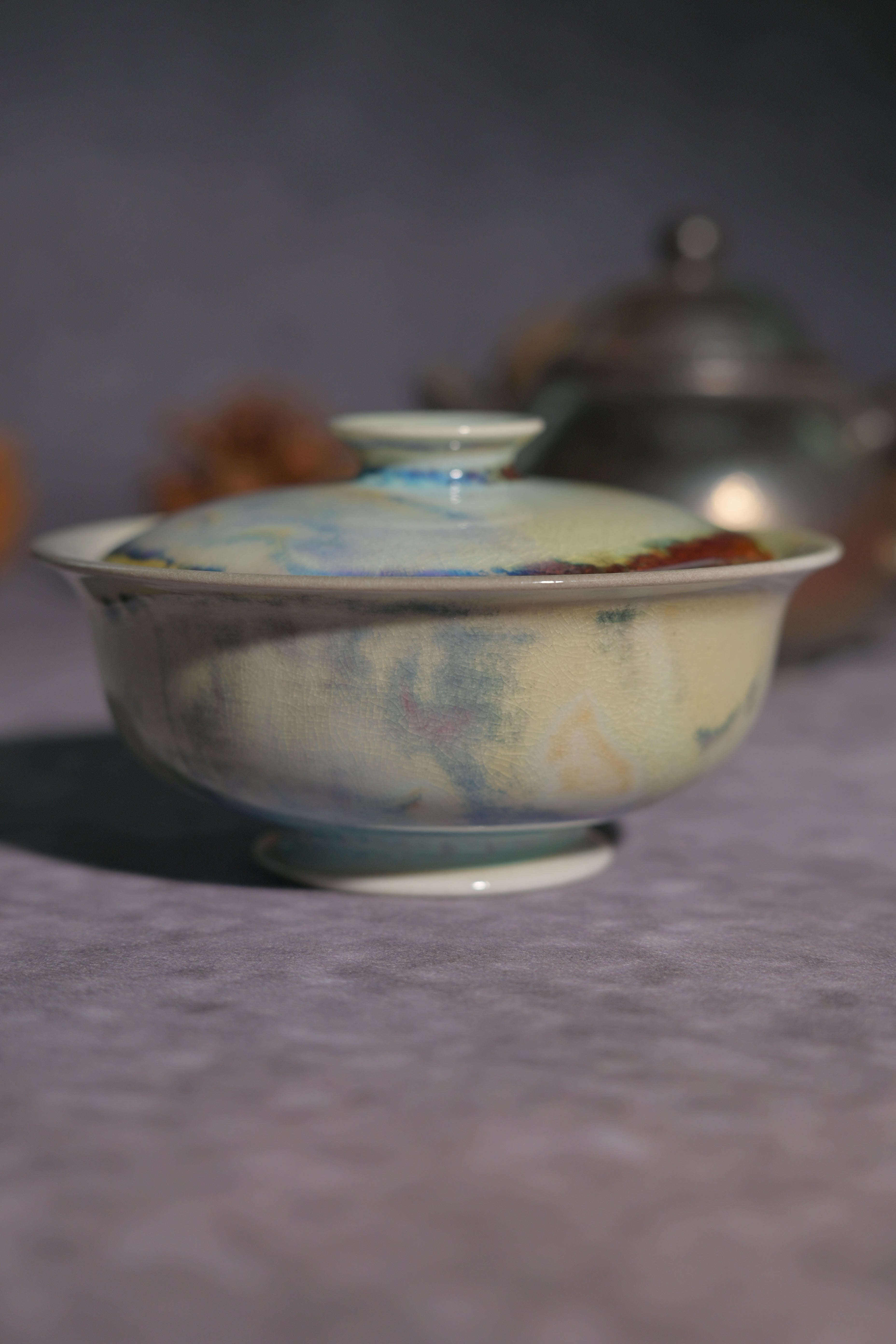 Kungfuyang Unique Piece Wood-Fired "Flat Ingot" Gaiwan 110ml, product view 3