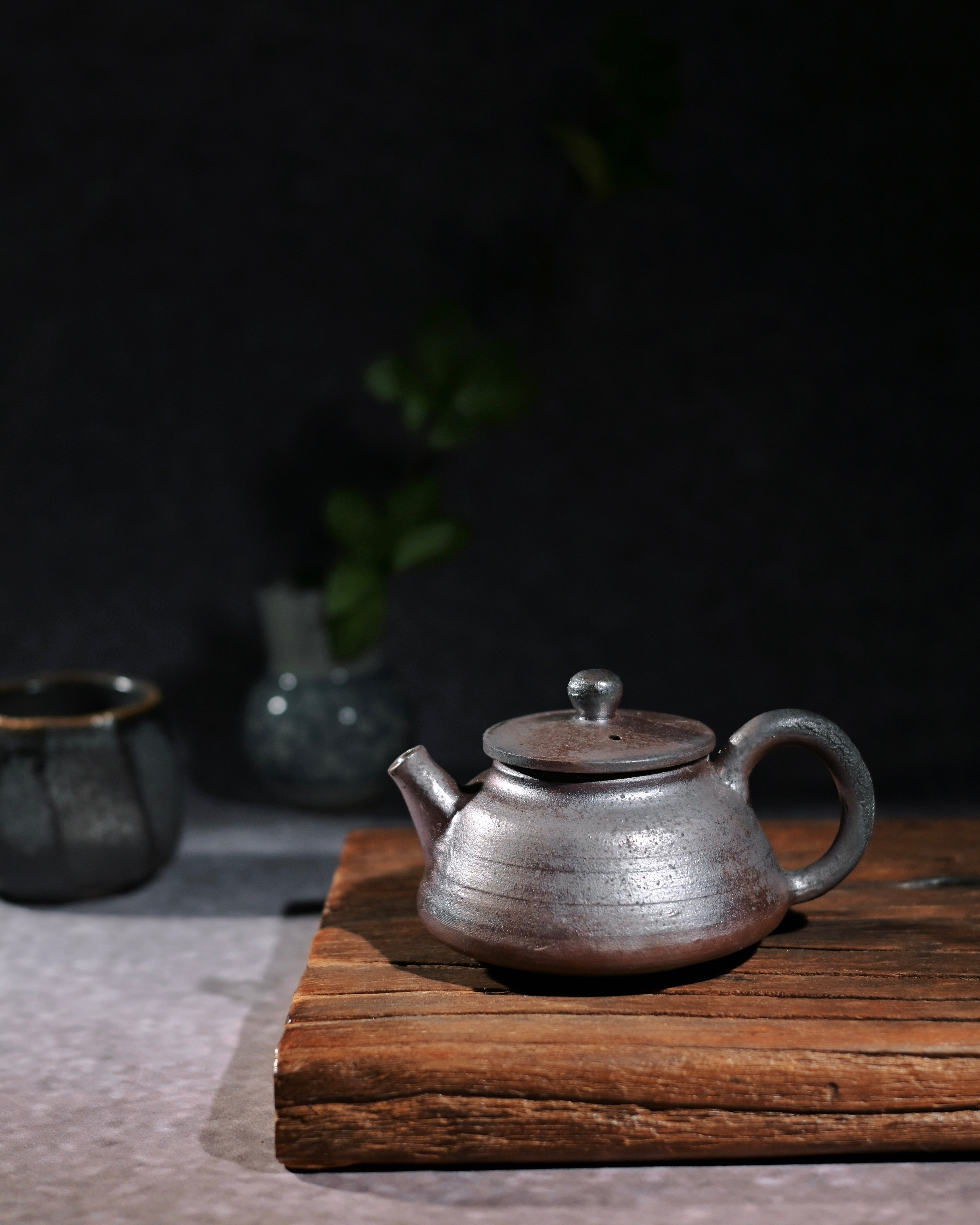 Kungfuyang Unique Piece Handcrafted and Wood-Fired Coarse Clay Teapot, product view 2