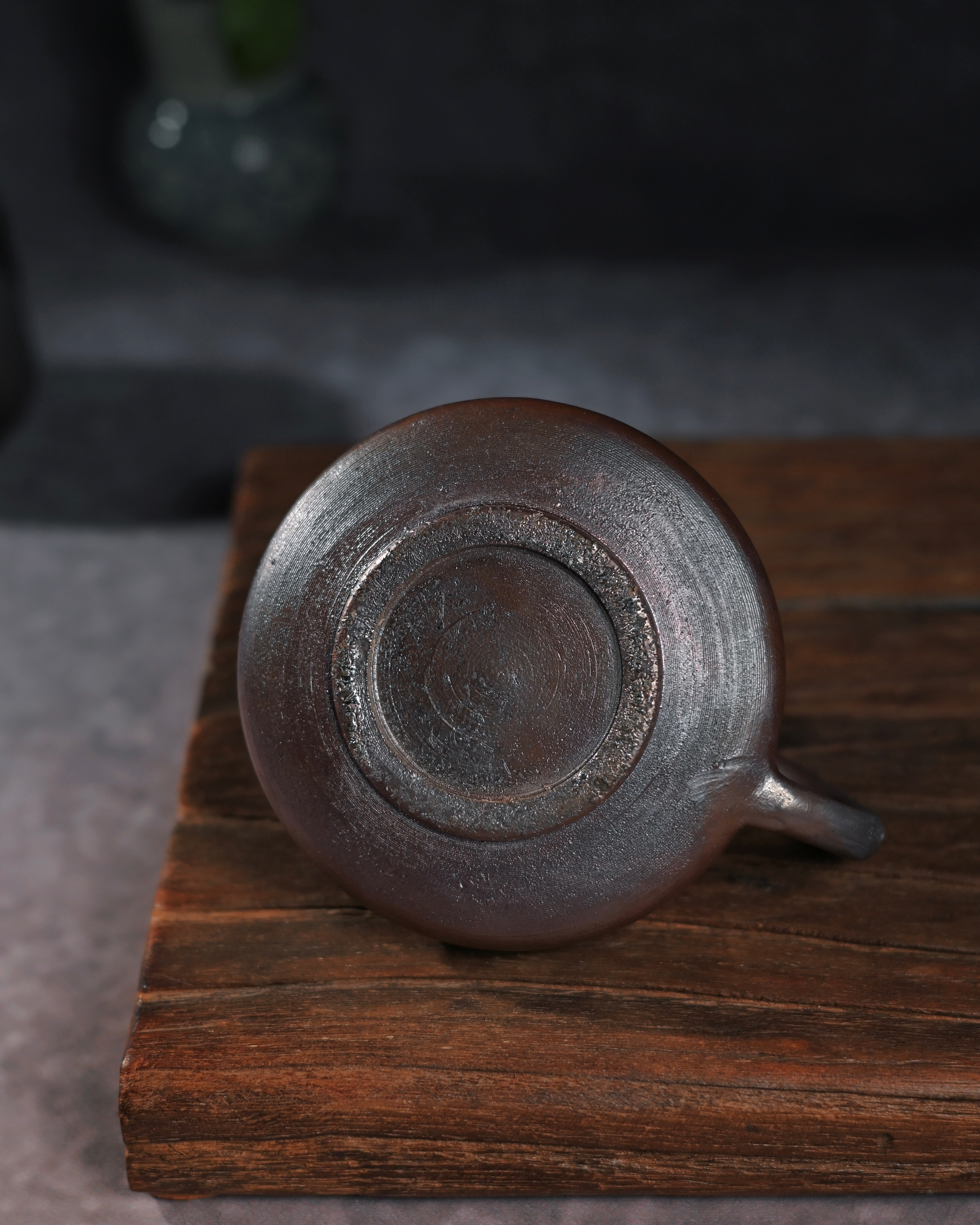 Kungfuyang Unique Piece Handcrafted and Wood-Fired Coarse Clay Teapot, product view 3