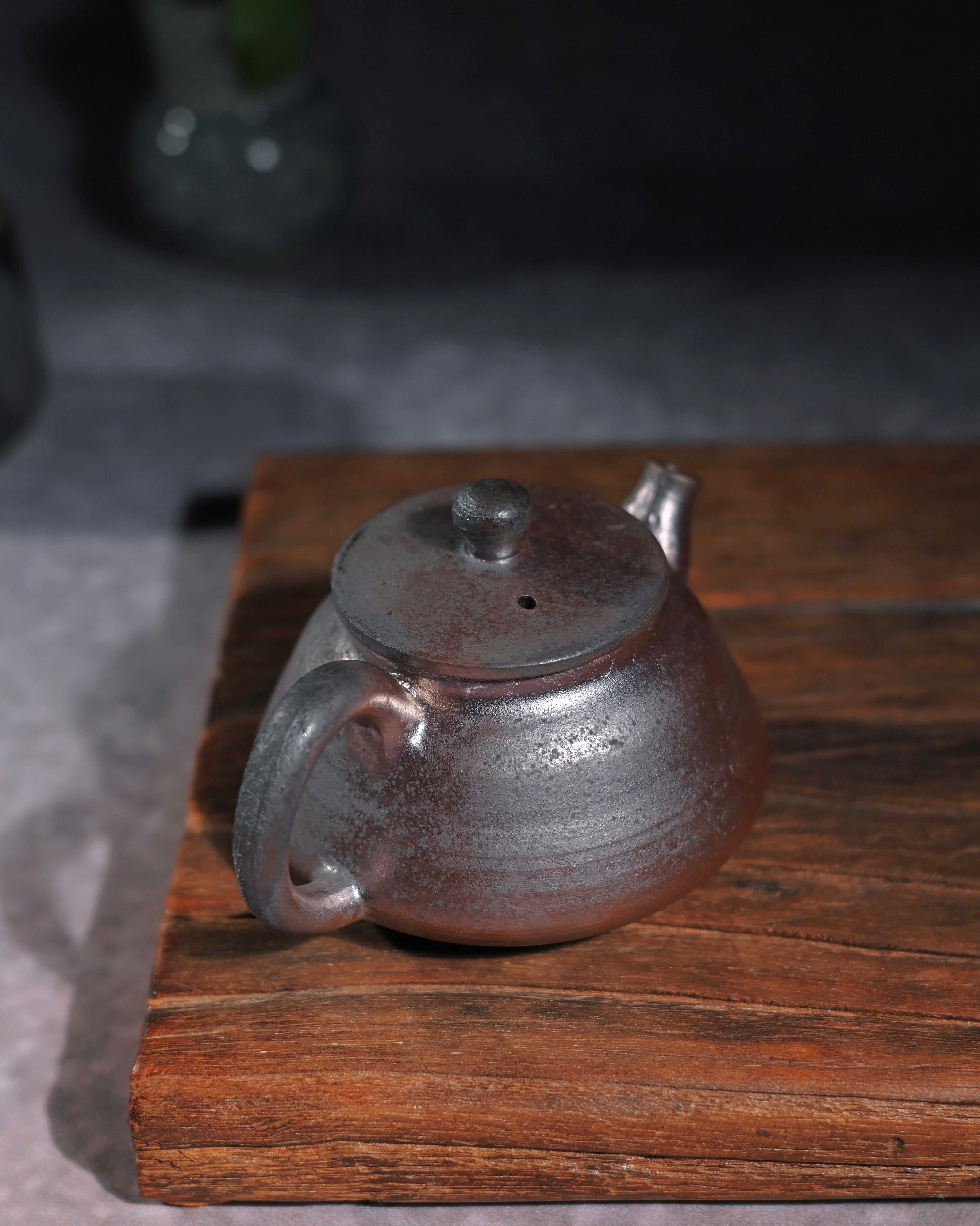 Kungfuyang Unique Piece Handcrafted and Wood-Fired Coarse Clay Teapot, product view 4