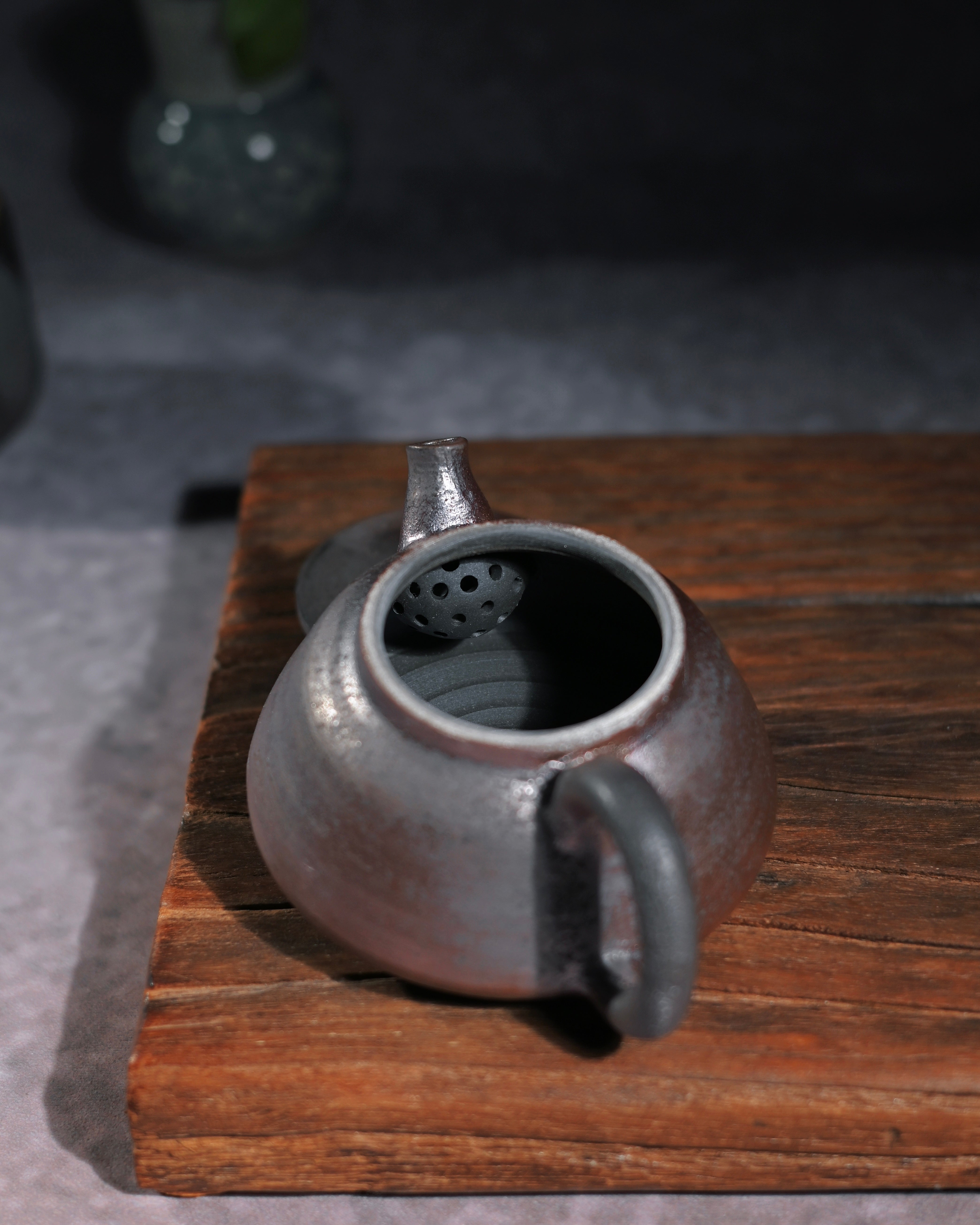 Kungfuyang Unique Piece Handcrafted and Wood-Fired Coarse Clay Teapot, product view 5