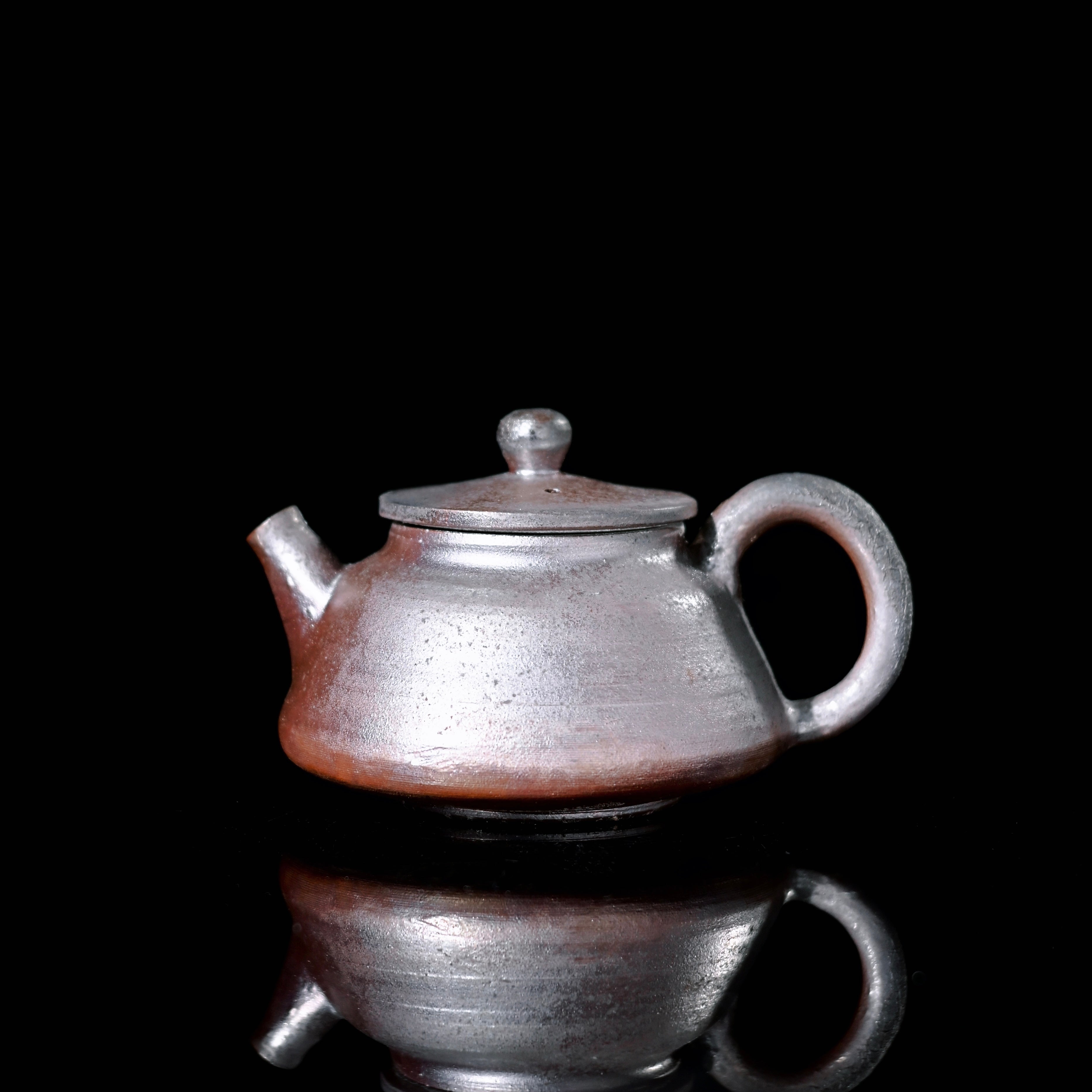 Kungfuyang Unique Piece Handcrafted and Wood-Fired Coarse Clay Teapot, product view 1
