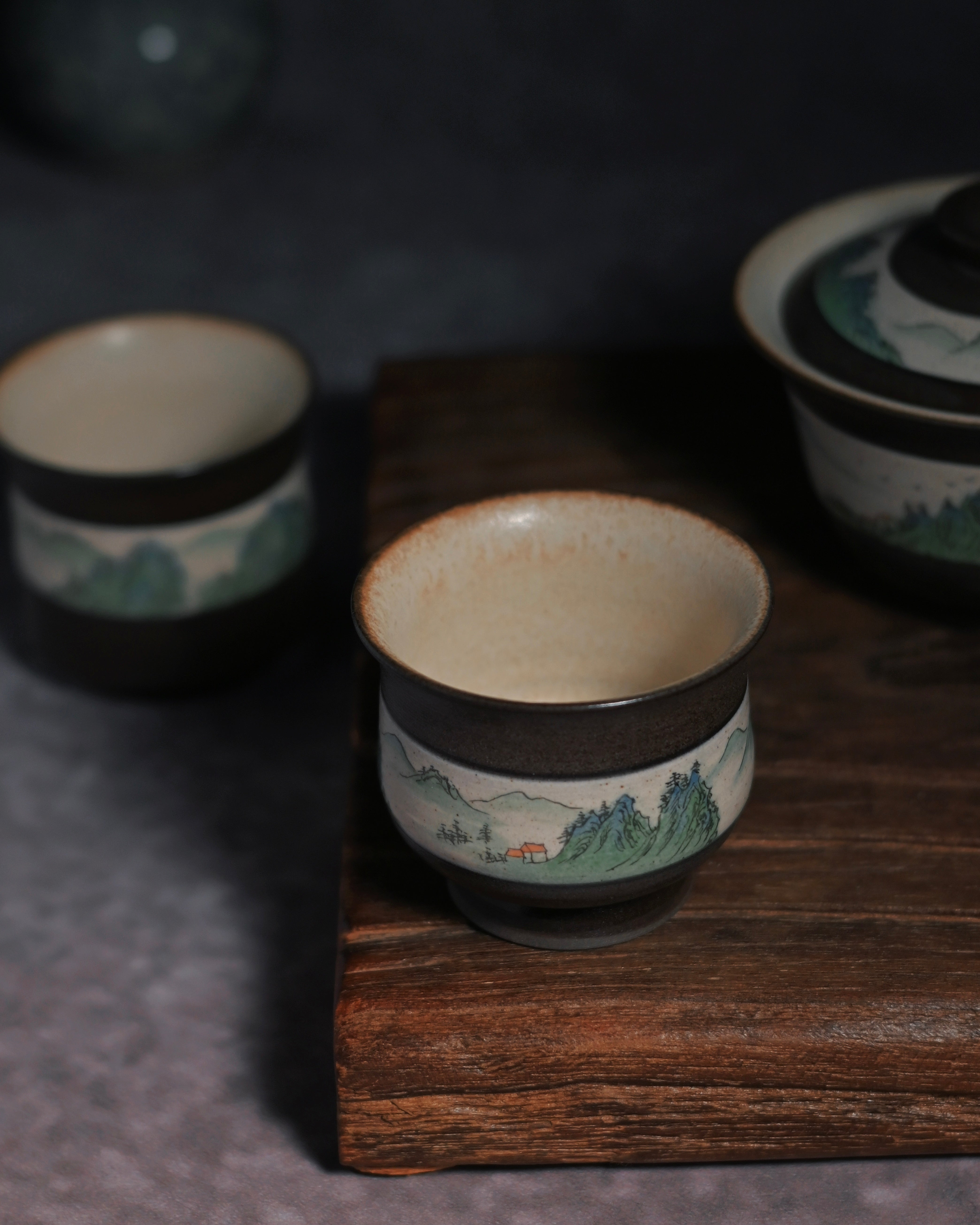 Kungfuyang Hand-Painted "A Thousand Li of Rivers and Mountains" Kohiki, product view 10