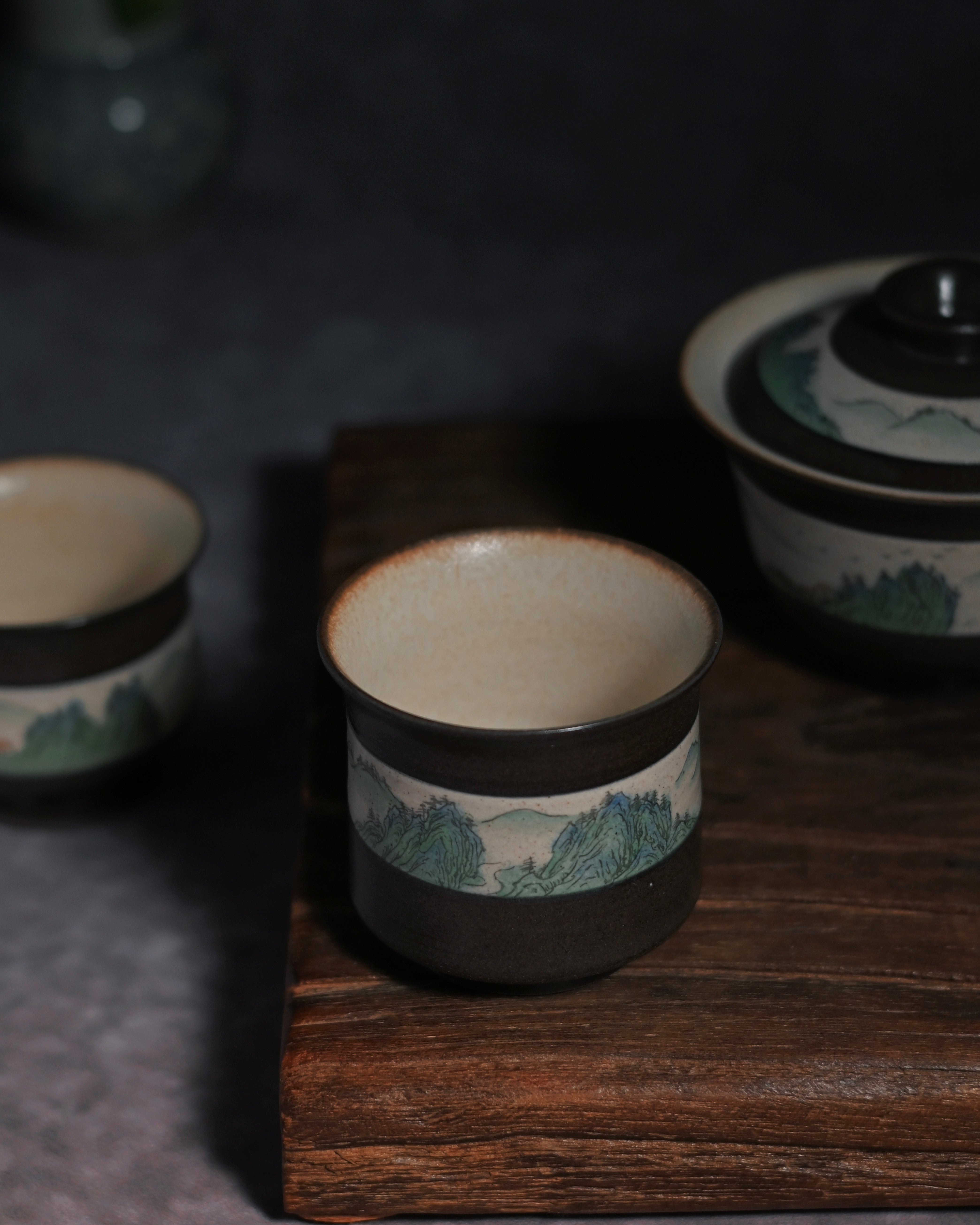 Kungfuyang Hand-Painted "A Thousand Li of Rivers and Mountains" Kohiki, product view 11