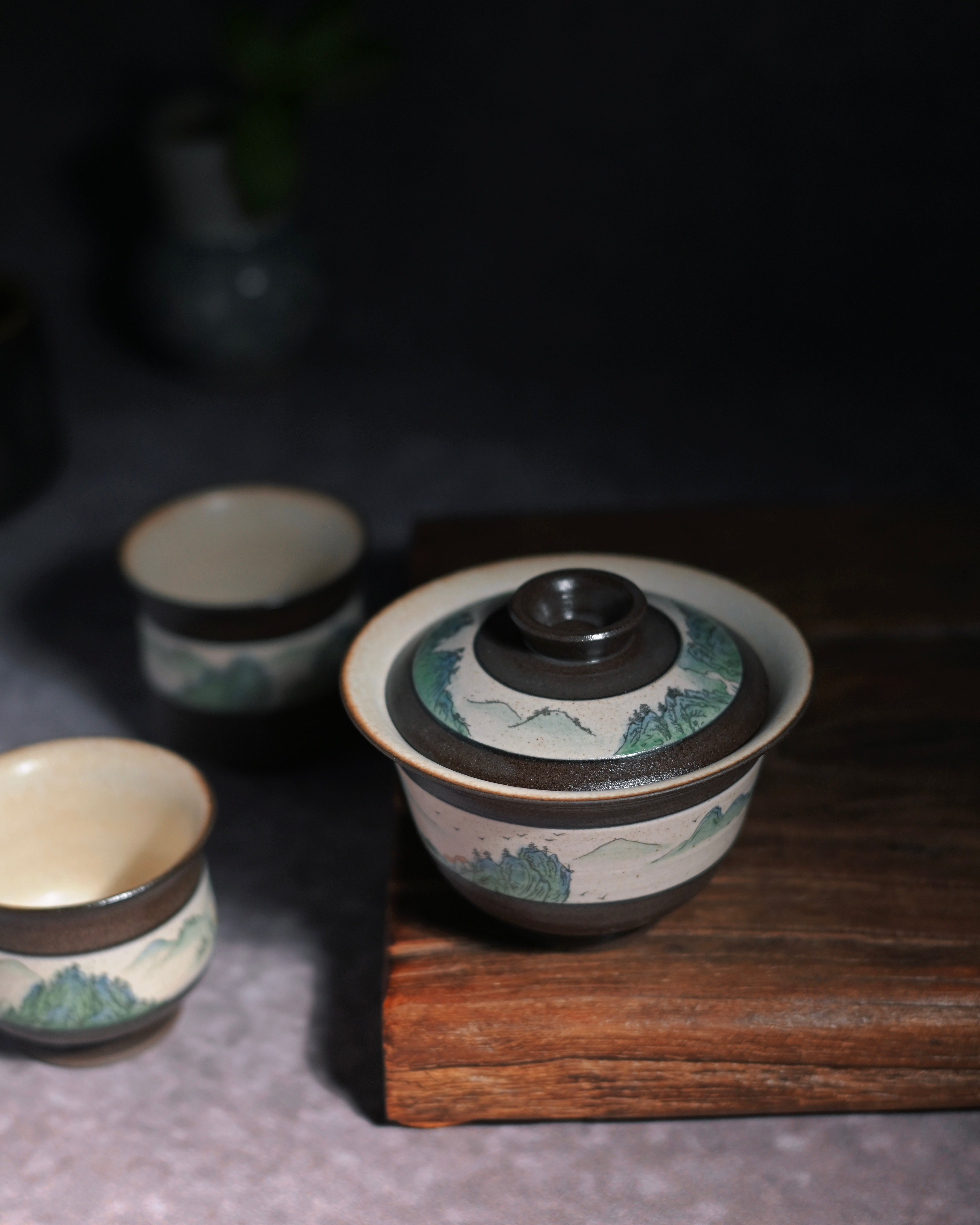 Kungfuyang Hand-Painted "A Thousand Li of Rivers and Mountains" Kohiki, product view 7
