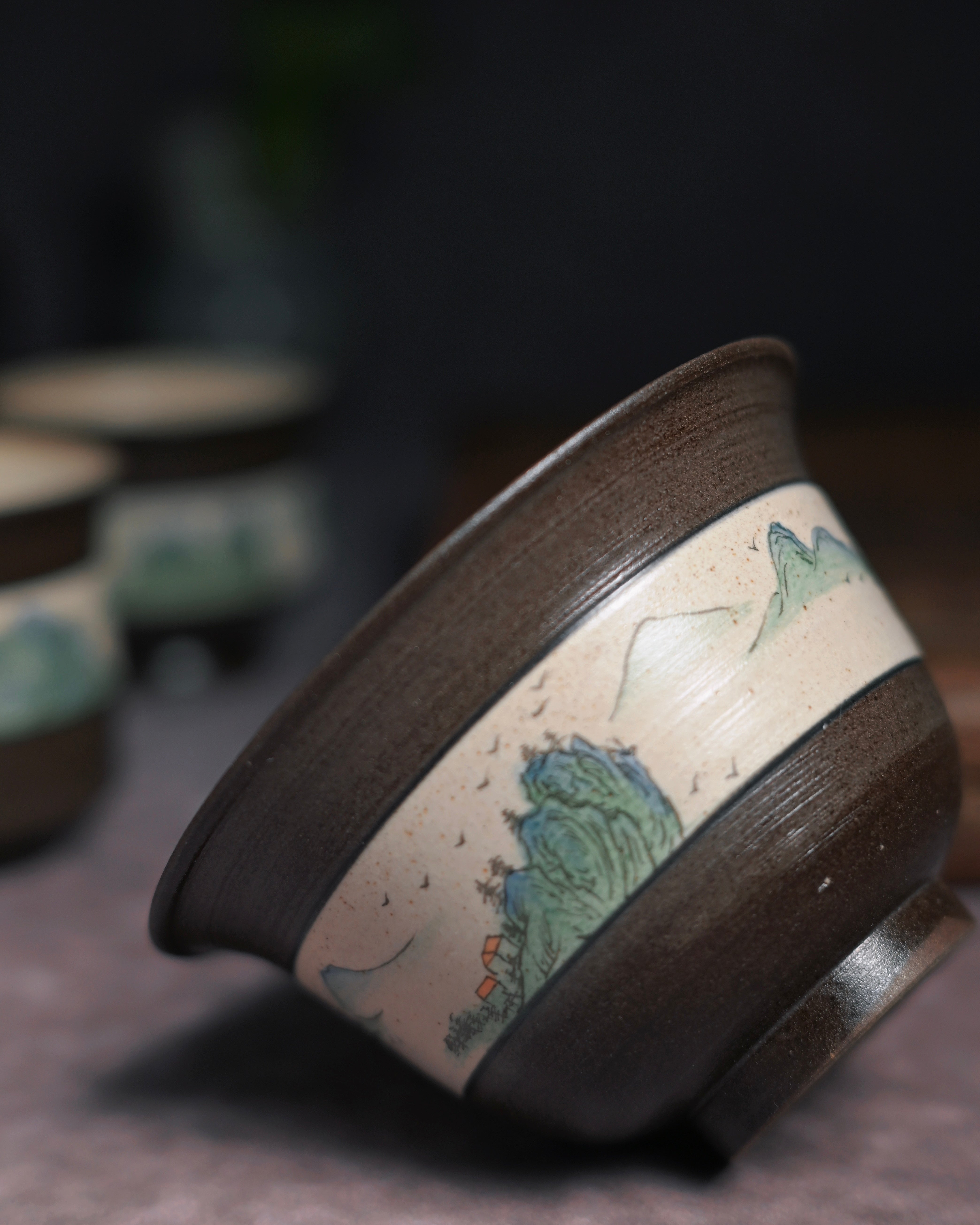 Kungfuyang Hand-Painted "A Thousand Li of Rivers and Mountains" Kohiki, product view 5