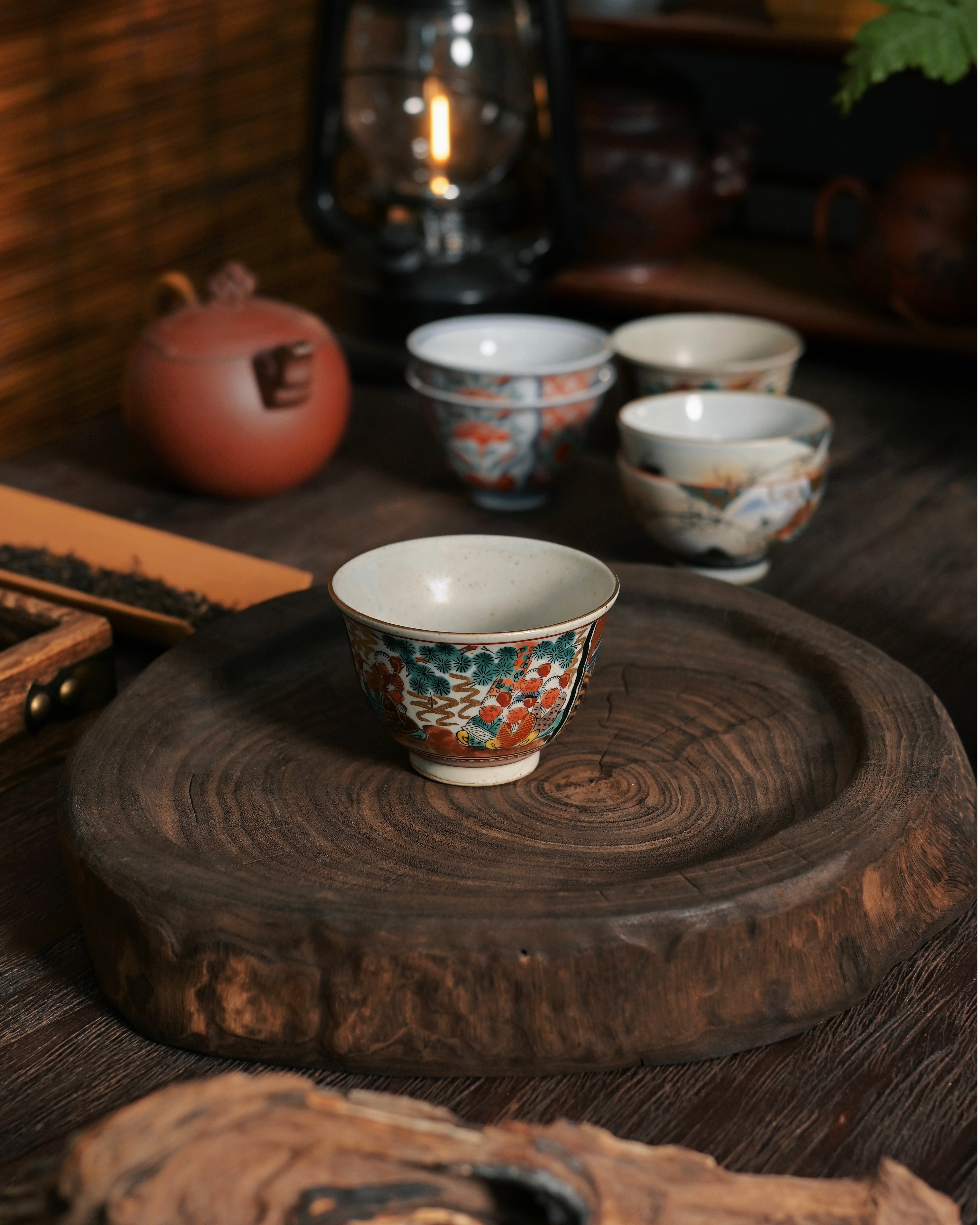 Kungfuyang Vintage Japanese Kutani Ware Teacup Set – 6 Cups, product view 6