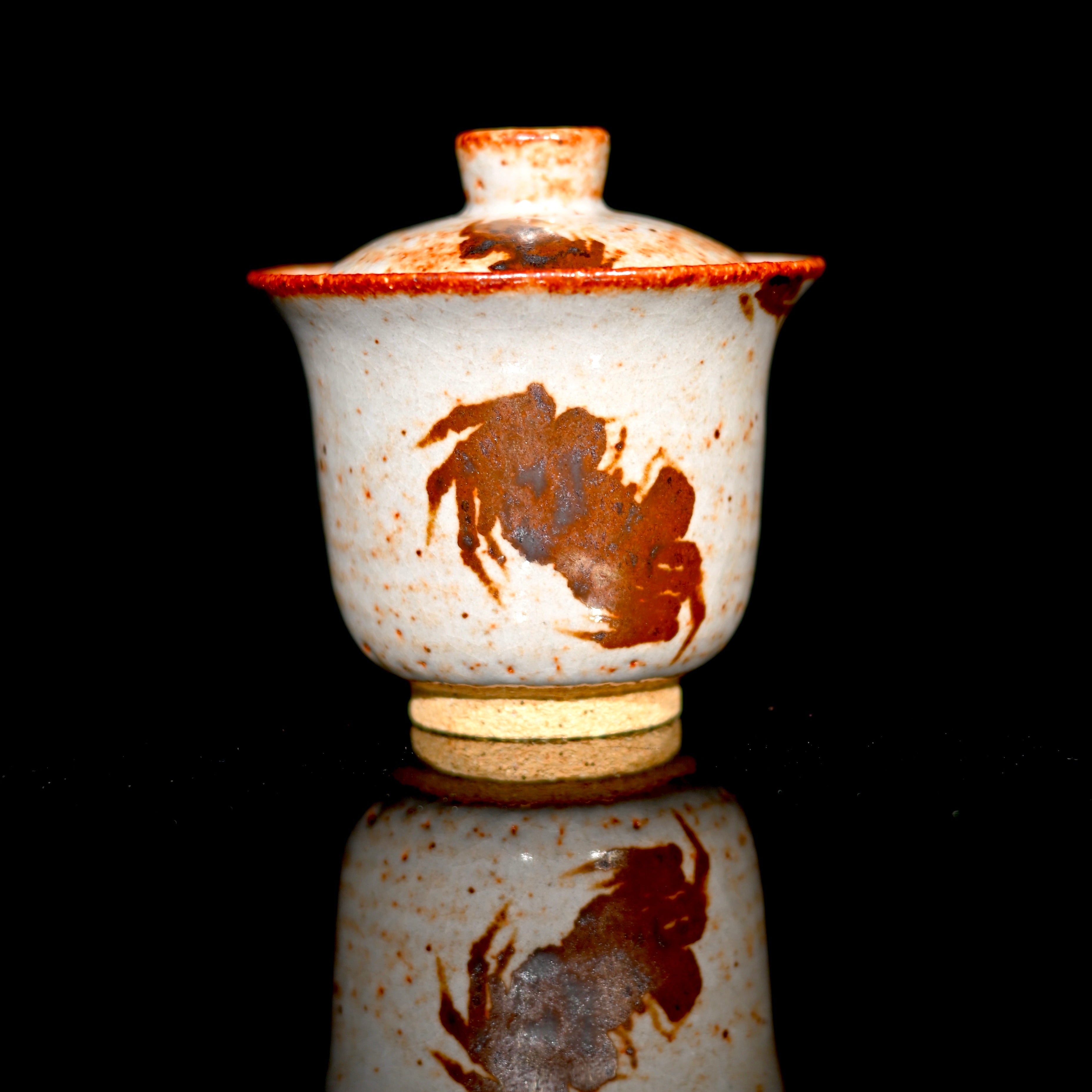Kungfuyang Unique Piece Wood-Fired Hand-Painted ''Fortune Crab'' Saggar, product view 1