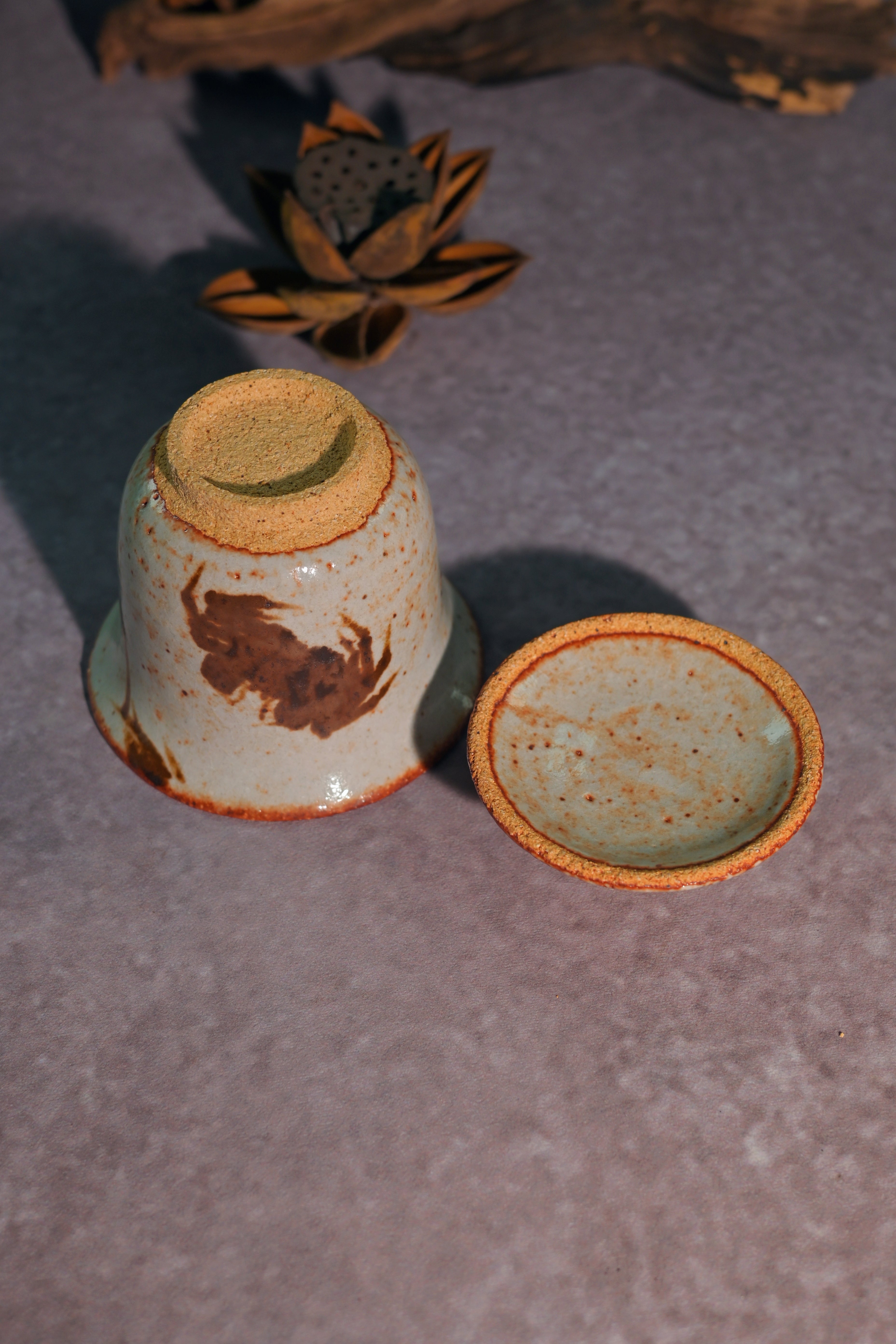 Kungfuyang Unique Piece Wood-Fired Hand-Painted ''Fortune Crab'' Saggar, product view 7