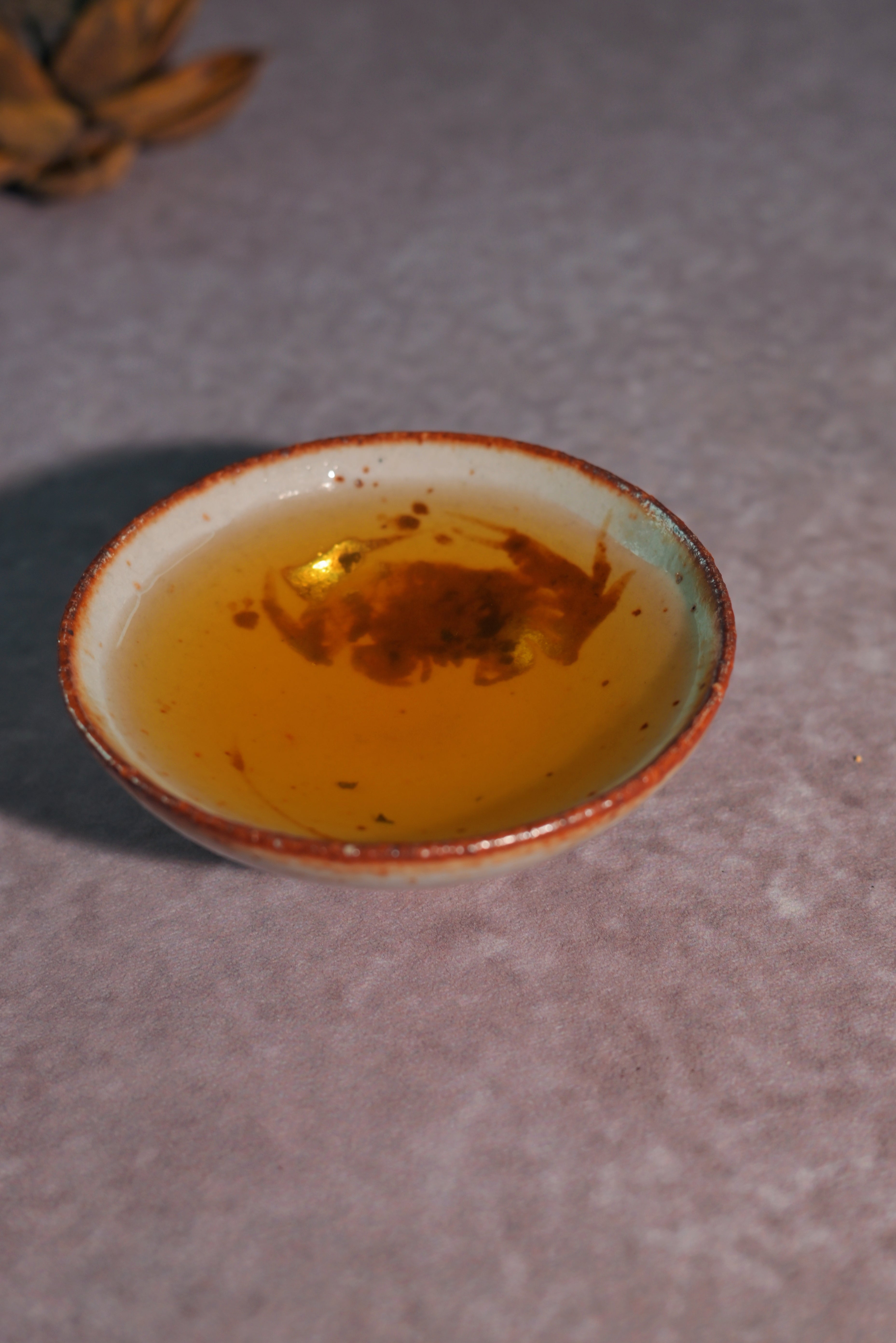 Kungfuyang Unique Piece Wood-Fired Saggar Clay "Fortune Crab" Teacup 50ml, product view 4