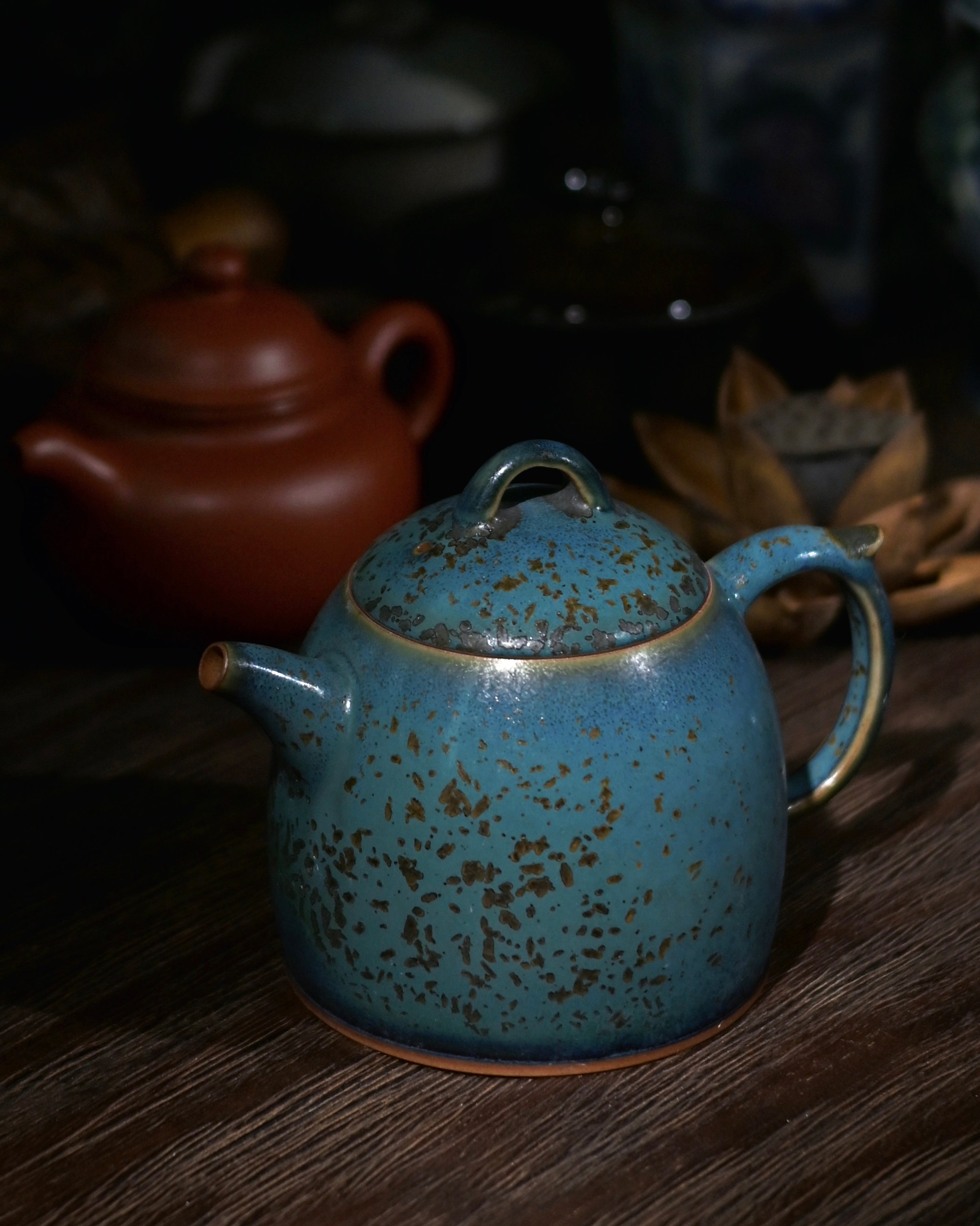 Kungfuyang Jun Ware "Qin Quan" Teapot in Pine-Green Celadon 210ml, product view 7