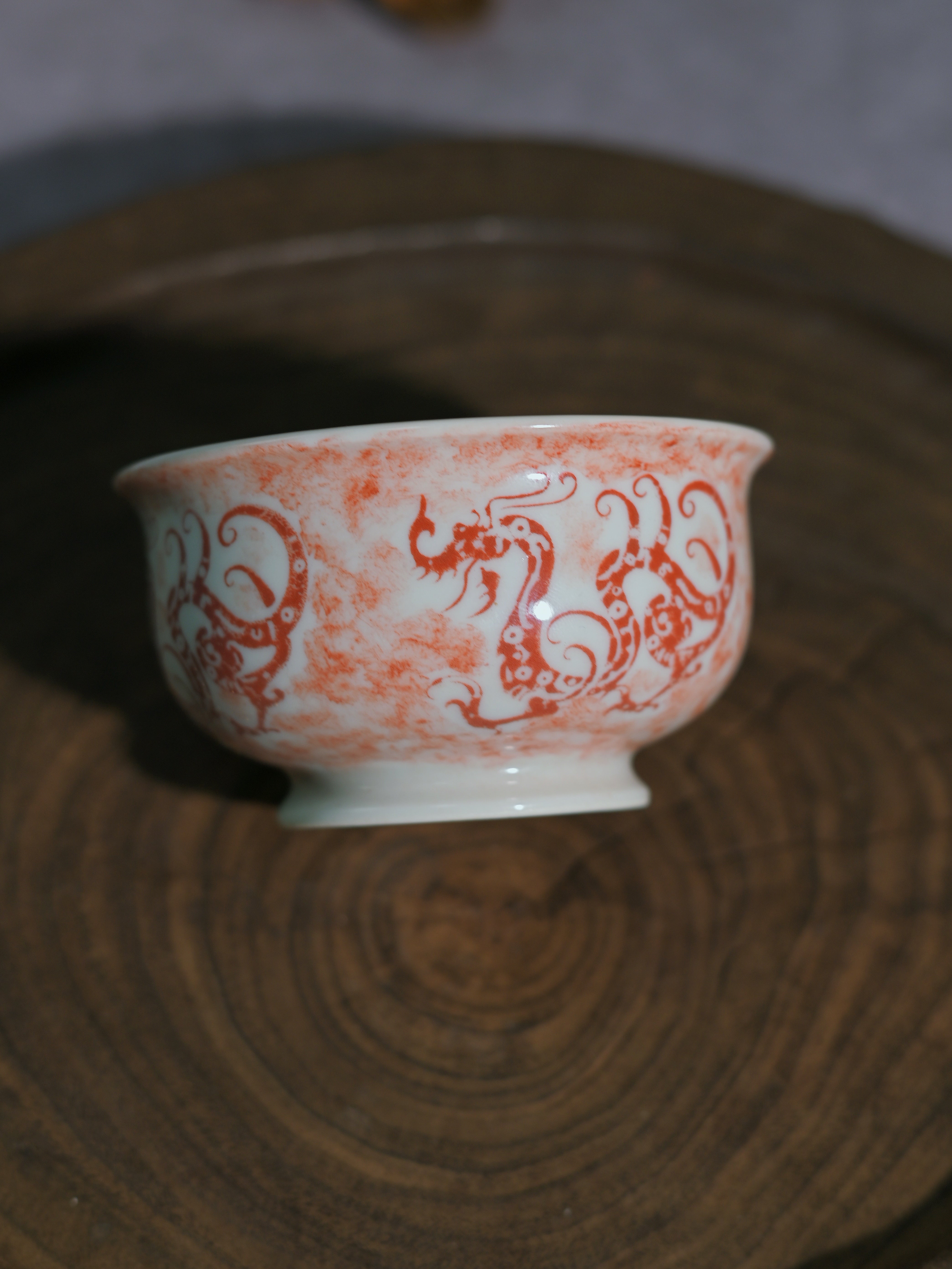 Kungfuyang Unique Piece Jingdezhen Hand-Painted Underglaze Teacup 80ml, product view 9