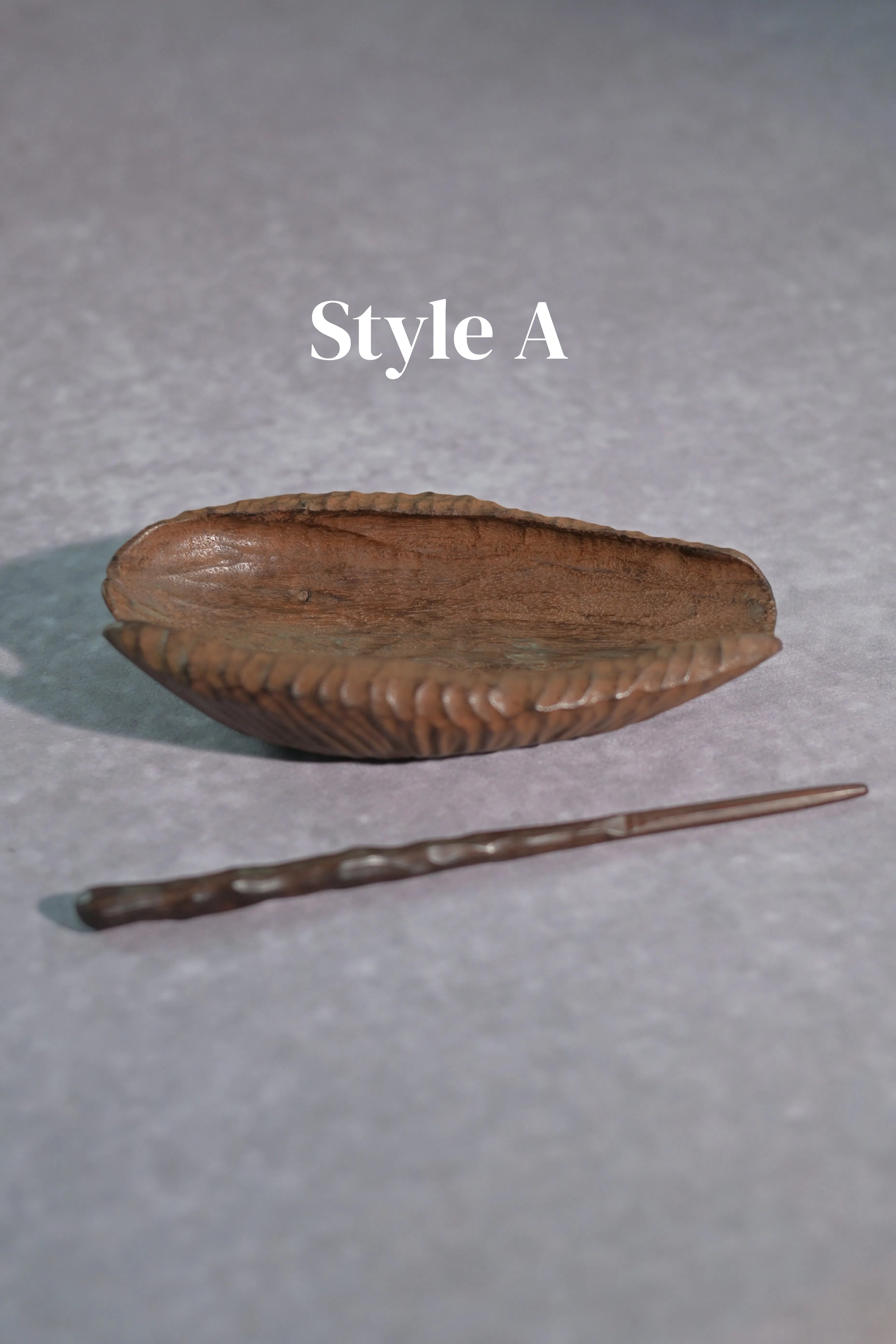Kungfuyang Hand-Carved Wabi-Sabi Irregular Wooden Tea Scoop, product view 2