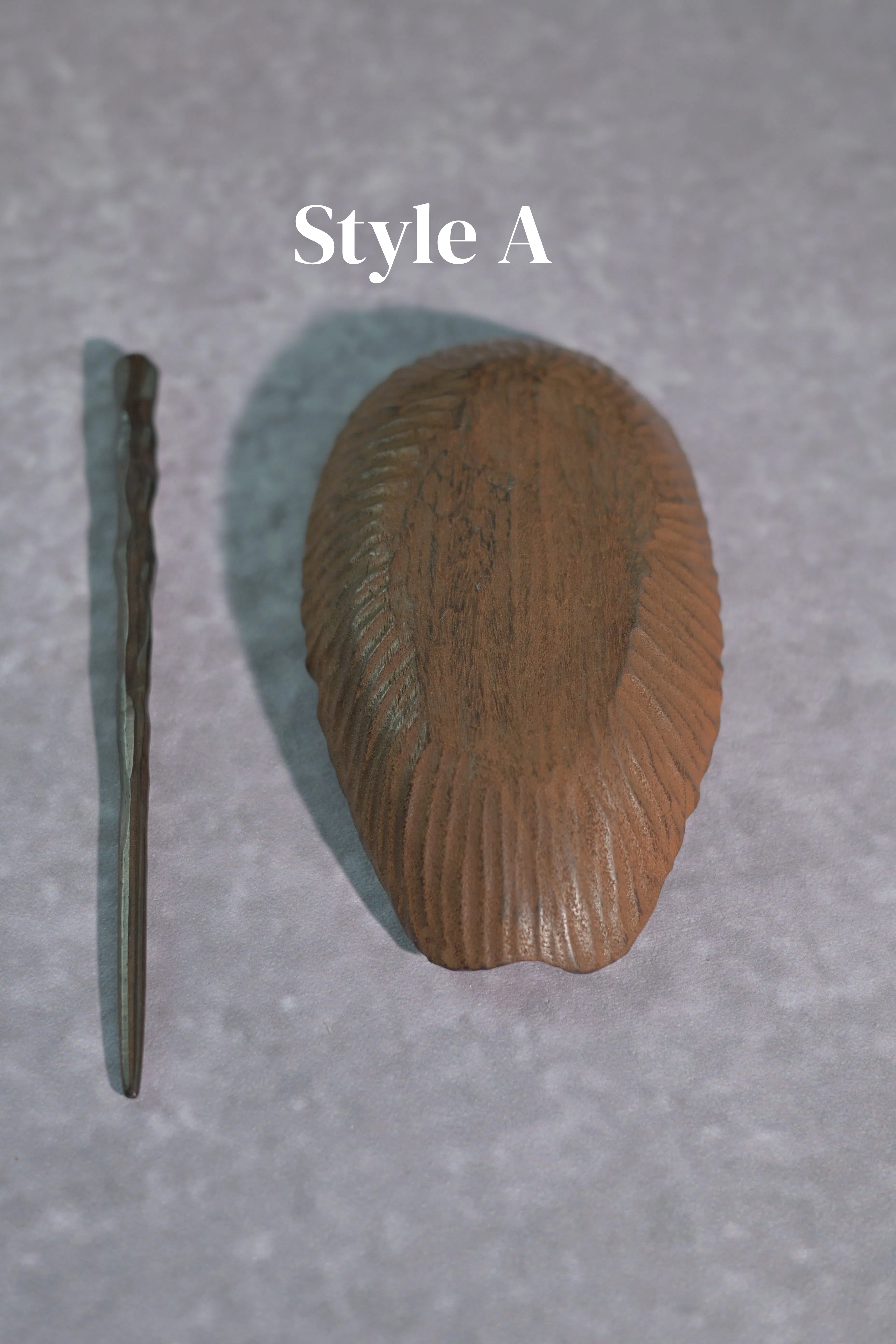 Kungfuyang Hand-Carved Wabi-Sabi Irregular Wooden Tea Scoop, product view 5