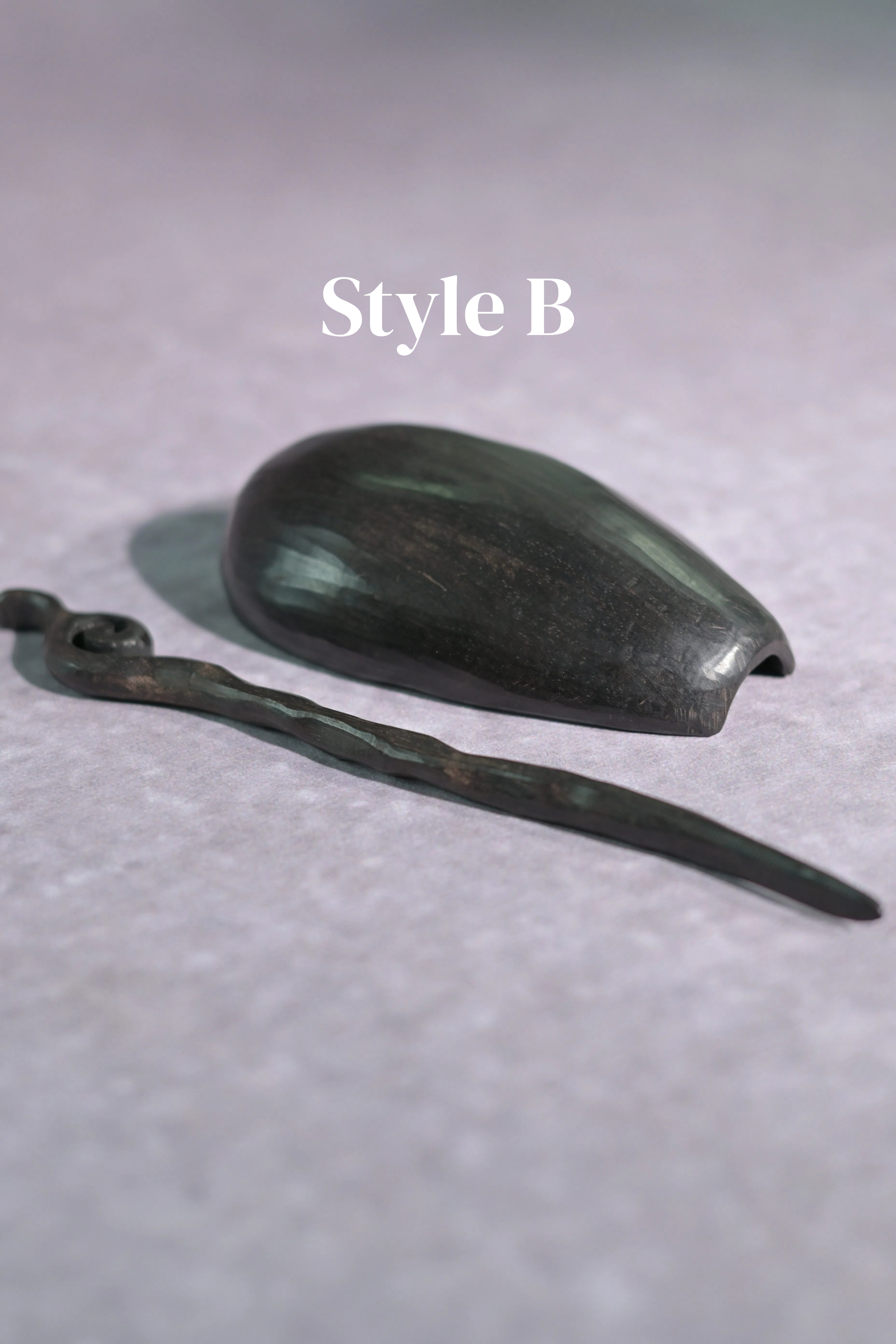 Kungfuyang Hand-Carved Wabi-Sabi Irregular Wooden Tea Scoop, product view 8