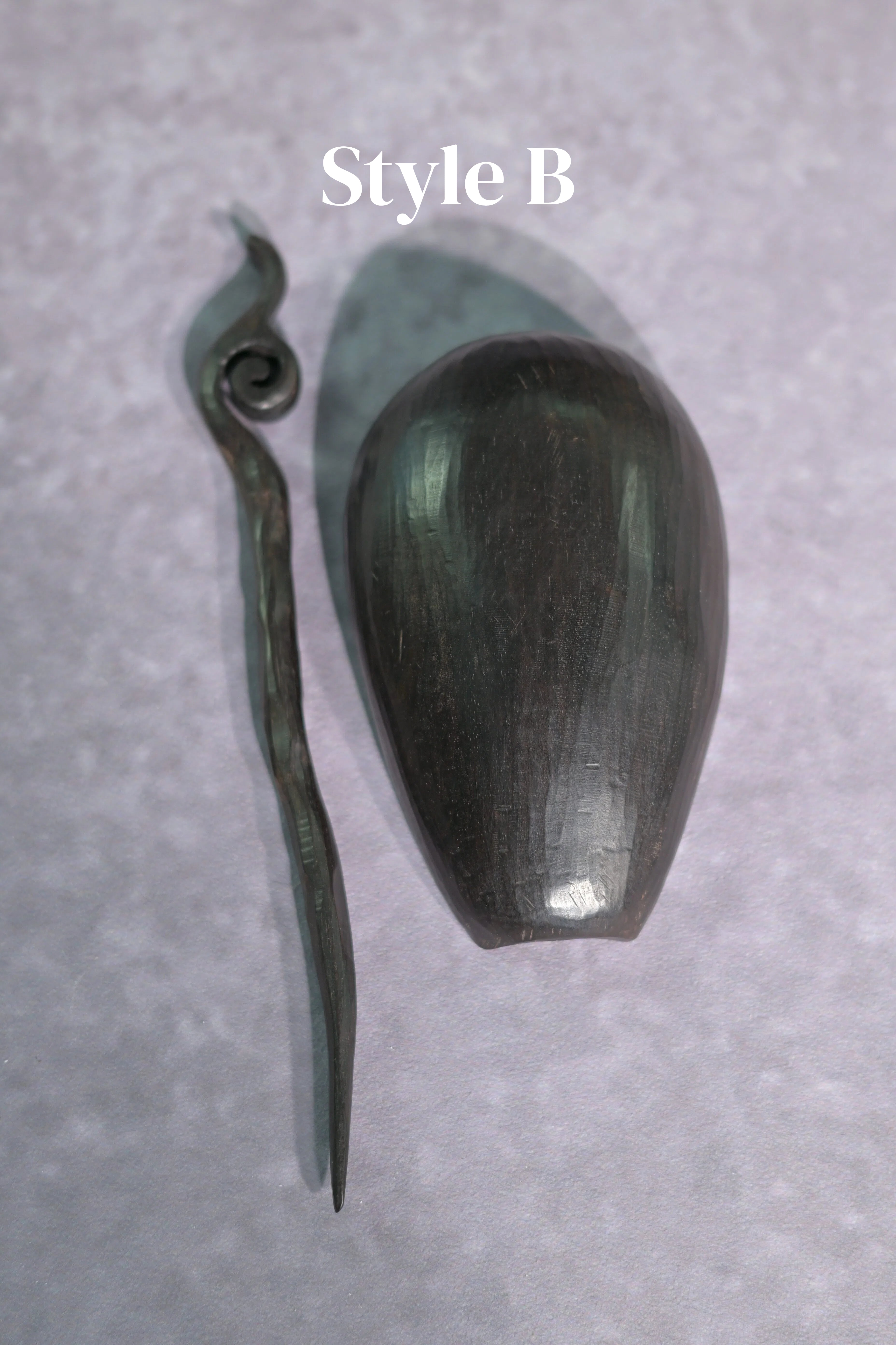 Kungfuyang Hand-Carved Wabi-Sabi Irregular Wooden Tea Scoop, product view 9