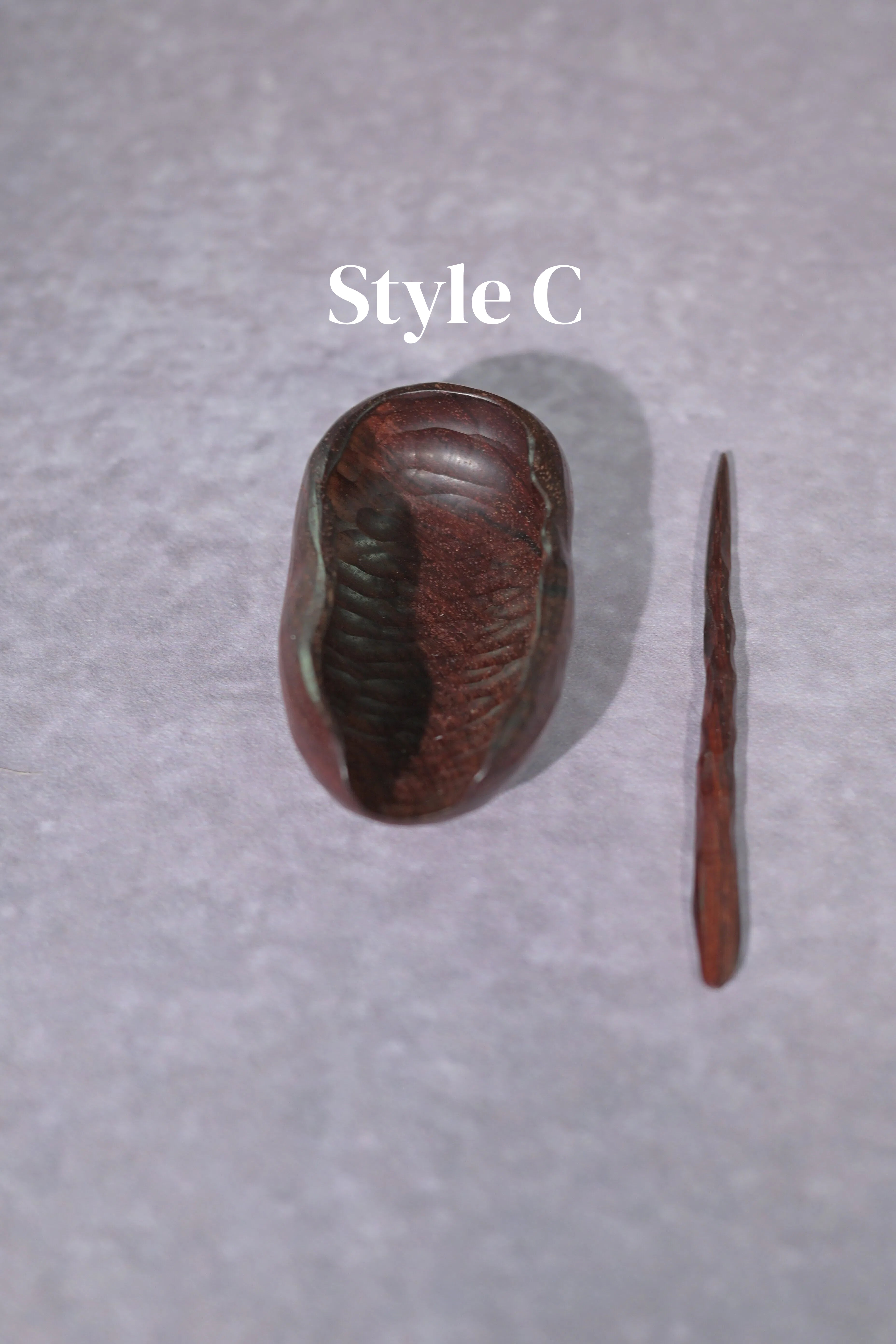 Kungfuyang Hand-Carved Wabi-Sabi Irregular Wooden Tea Scoop, product view 12