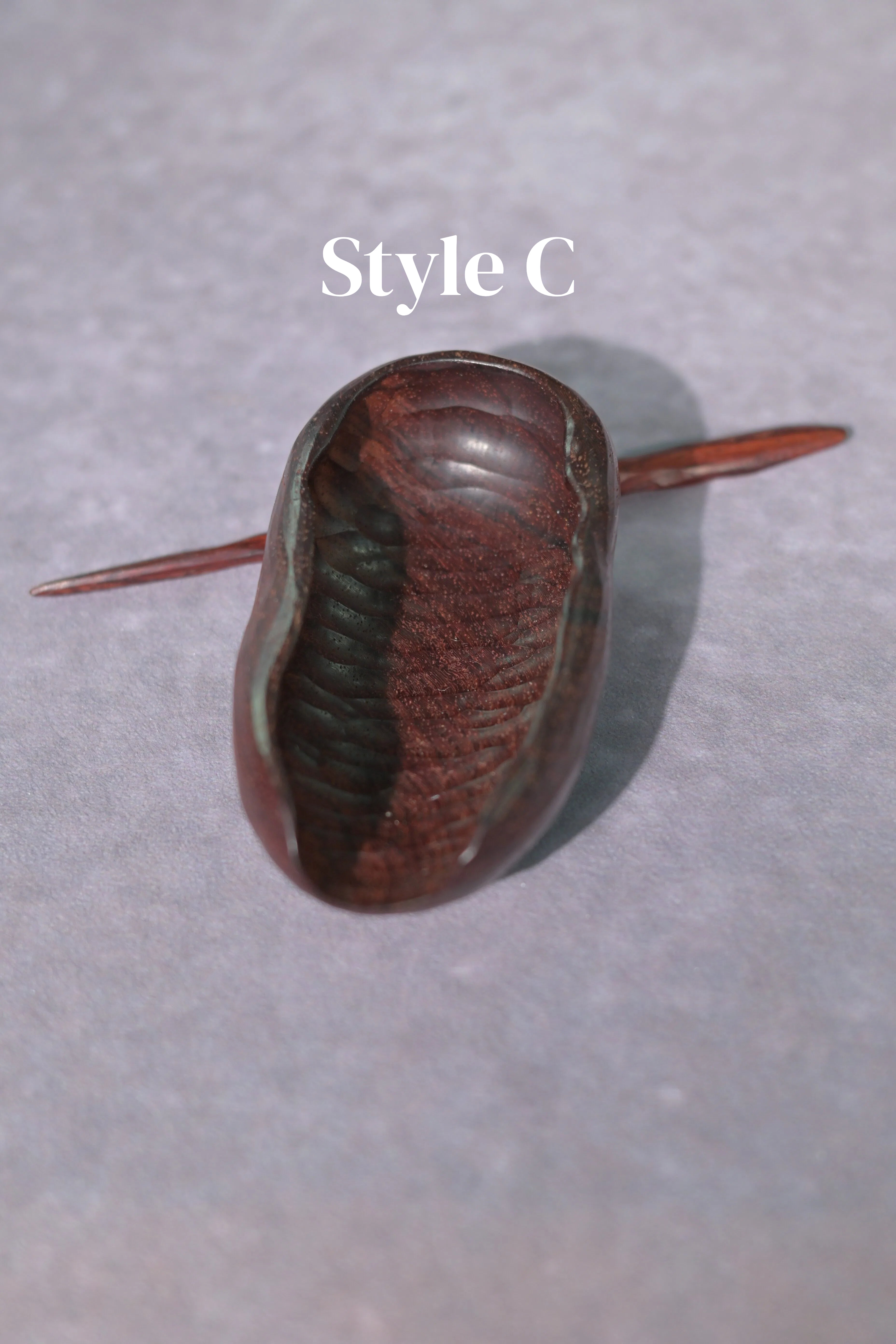 Kungfuyang Hand-Carved Wabi-Sabi Irregular Wooden Tea Scoop, product view 10