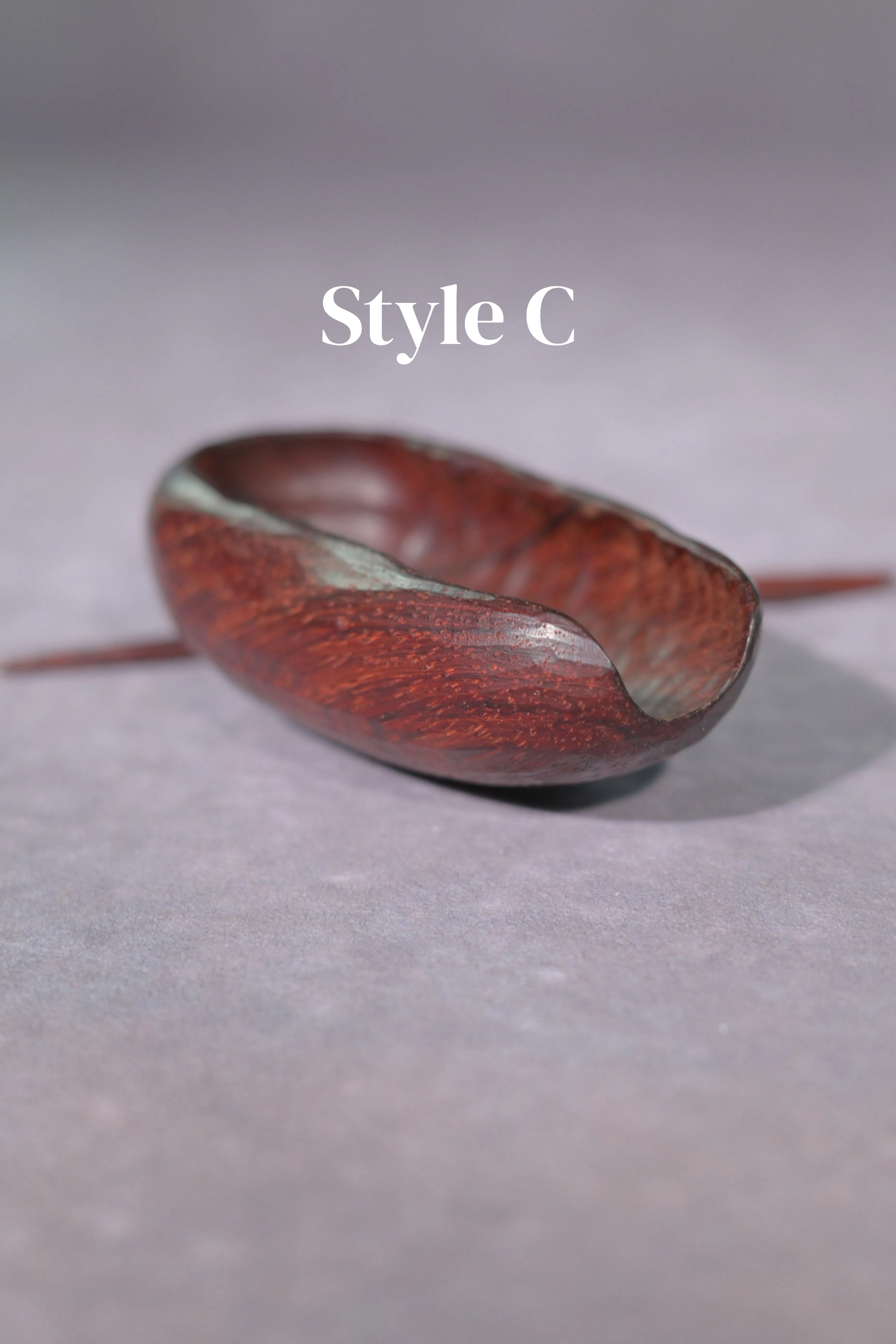Kungfuyang Hand-Carved Wabi-Sabi Irregular Wooden Tea Scoop, product view 11