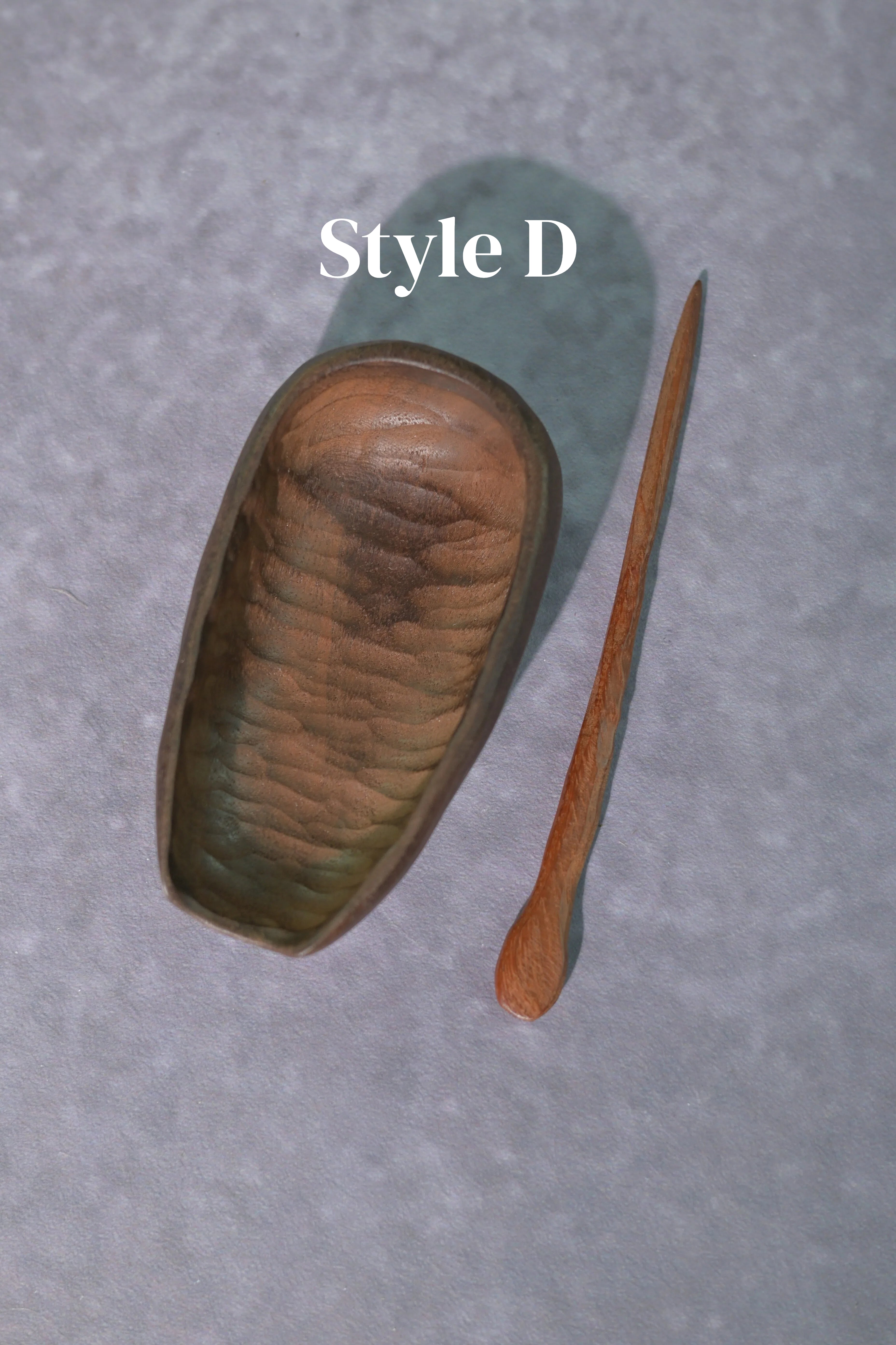 Kungfuyang Hand-Carved Wabi-Sabi Irregular Wooden Tea Scoop, product view 17