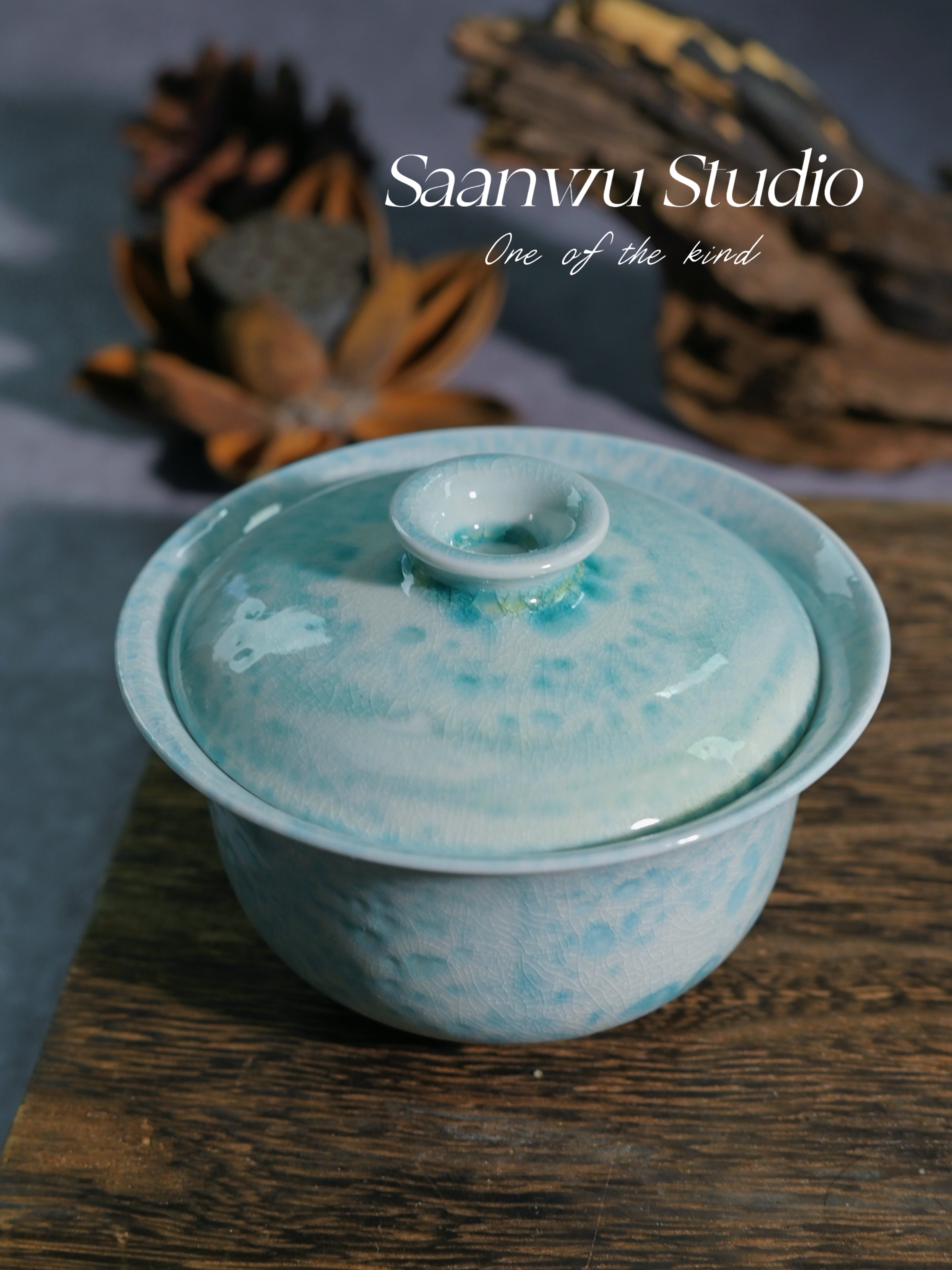 Kungfuyang Unique Piece Handmade Soda-Fired Gaiwans 130ml, product view 2