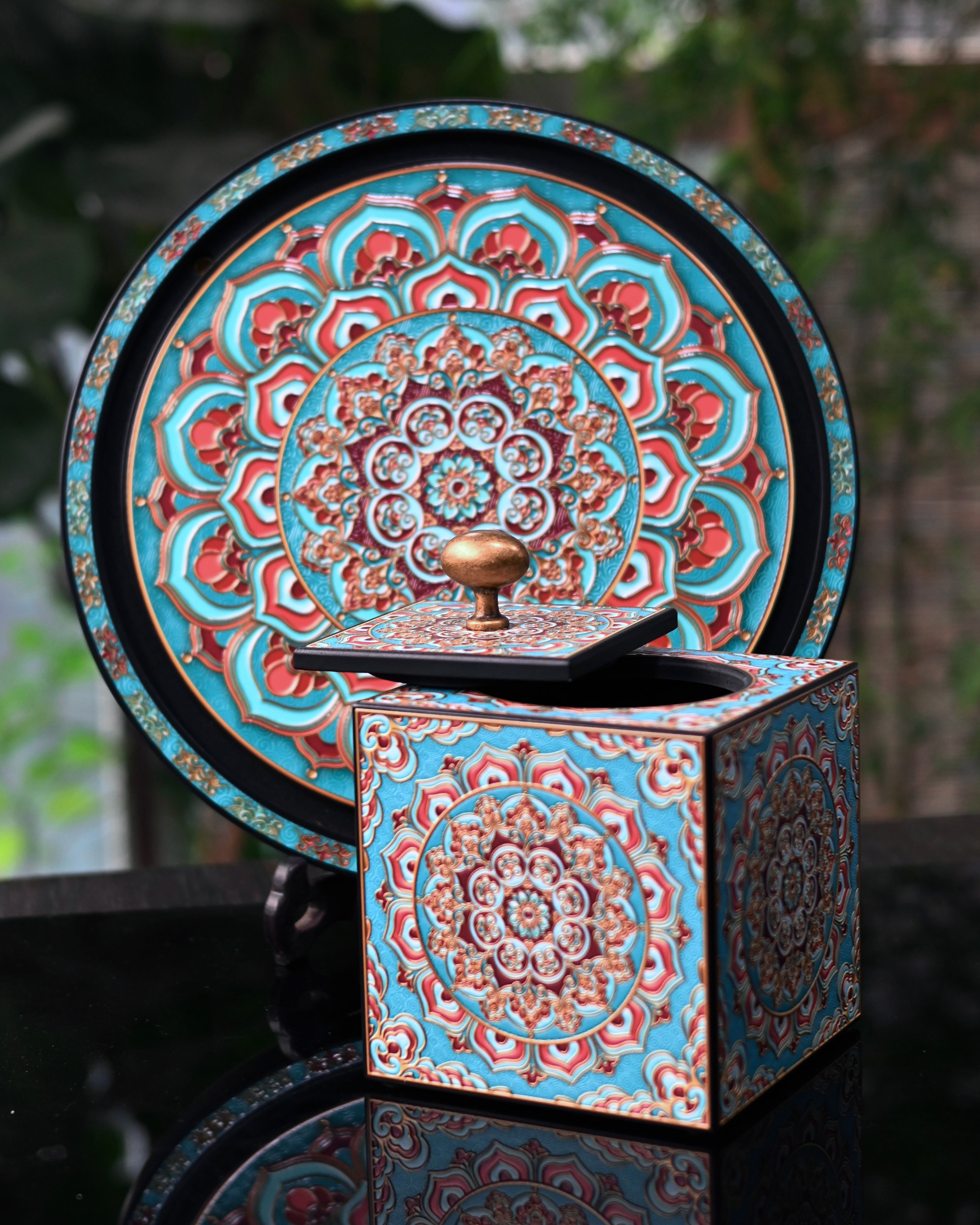 activated bamboo charcoal tea canister – Large Capacity Dunhuang Revival Tea Caddy – Ionizing Artisan by Kungfuyang