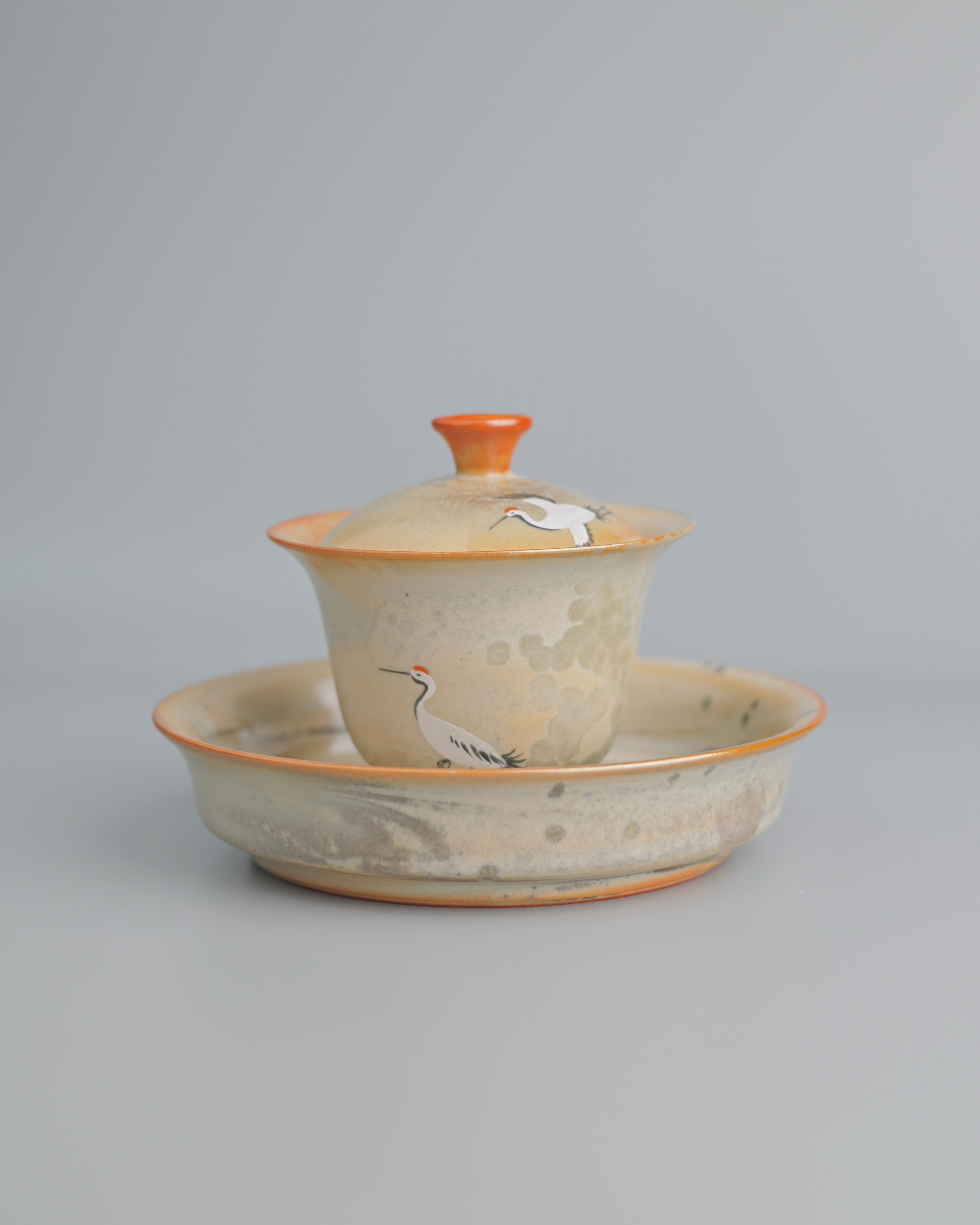 ceramic gaiwan with tea tray – Jingdezhen Hand-Painted Ink Wash Style Gaiwan Set by Kungfuyang