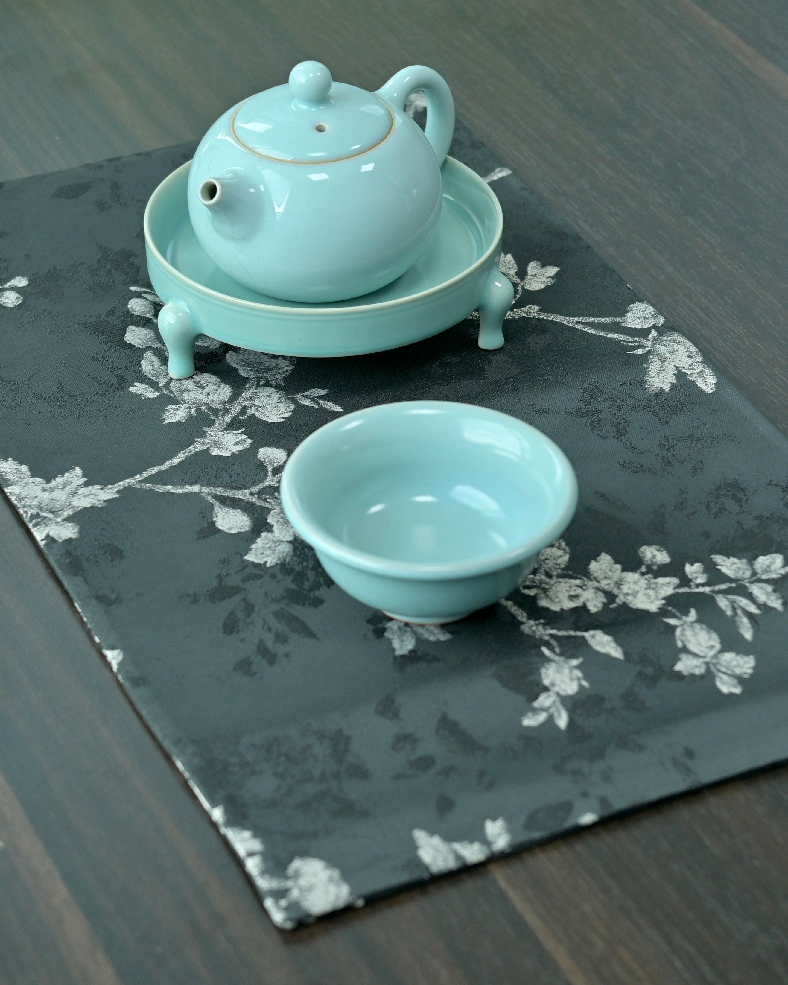 Song aesthetic Ru ware cup with sky-blue glaze and refined crackle network, ideal for tea ceremony by Kungfuyang