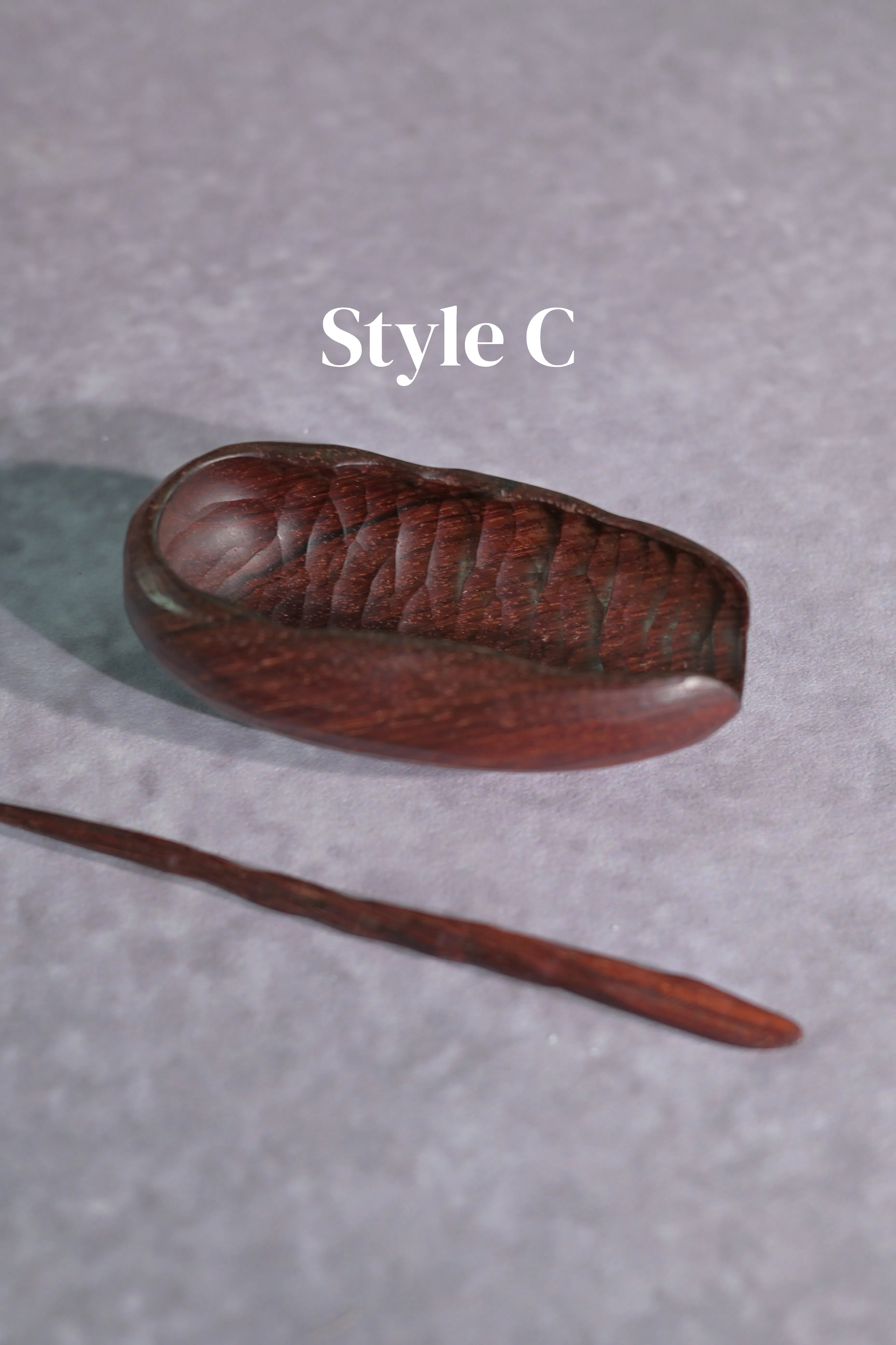 Kungfuyang Hand-Carved Wabi-Sabi Irregular Wooden Tea Scoop, product view 13