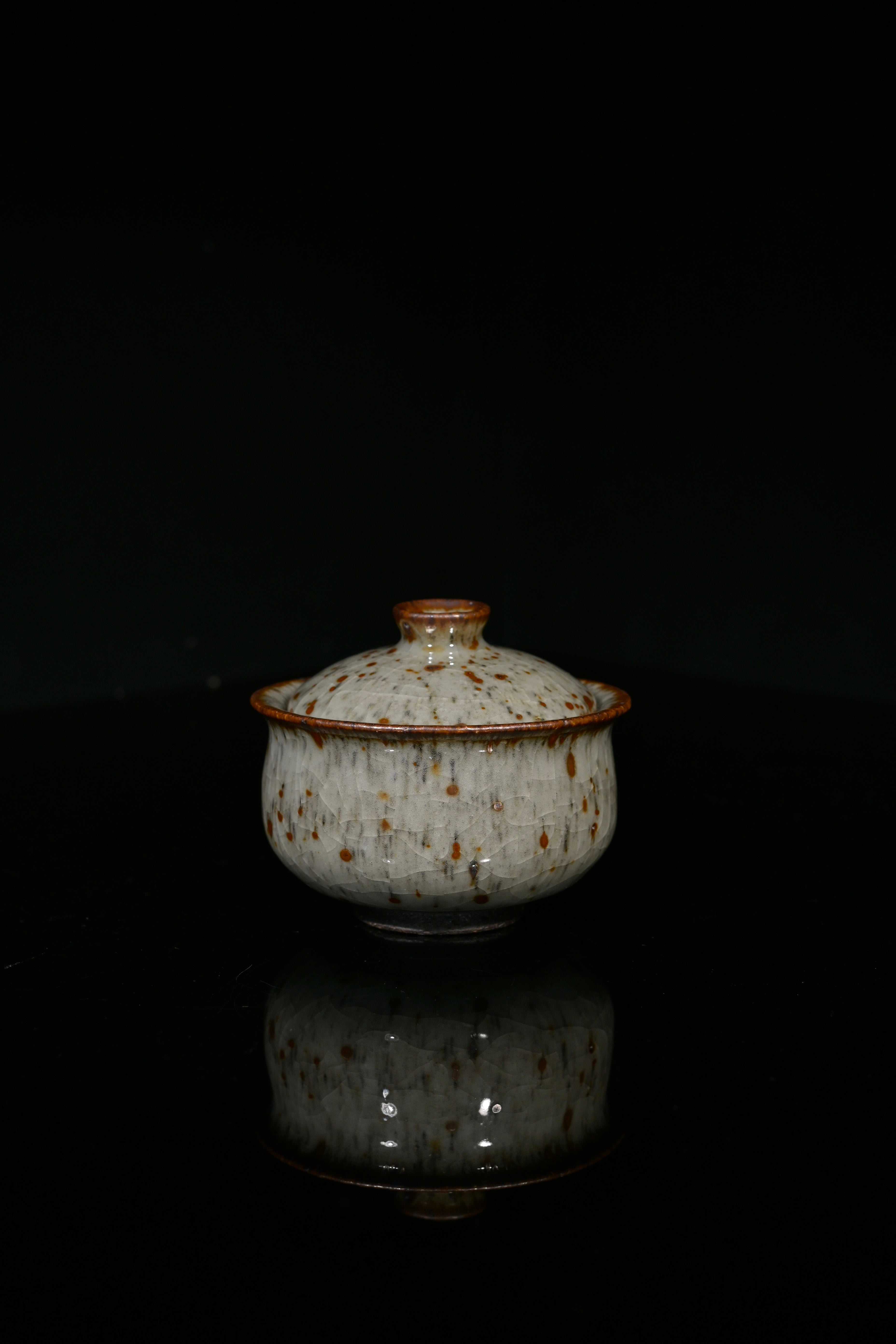 Kungfuyang Unique Piece Shino-ware "Autumn Frost" Gaiwan Set, product view 2
