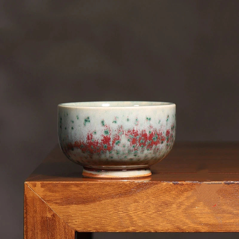 zivscr8le – Handcrafted Jun Ware Phoenix Tail Glaze Luohan Teacup 120ml by Kungfuyang