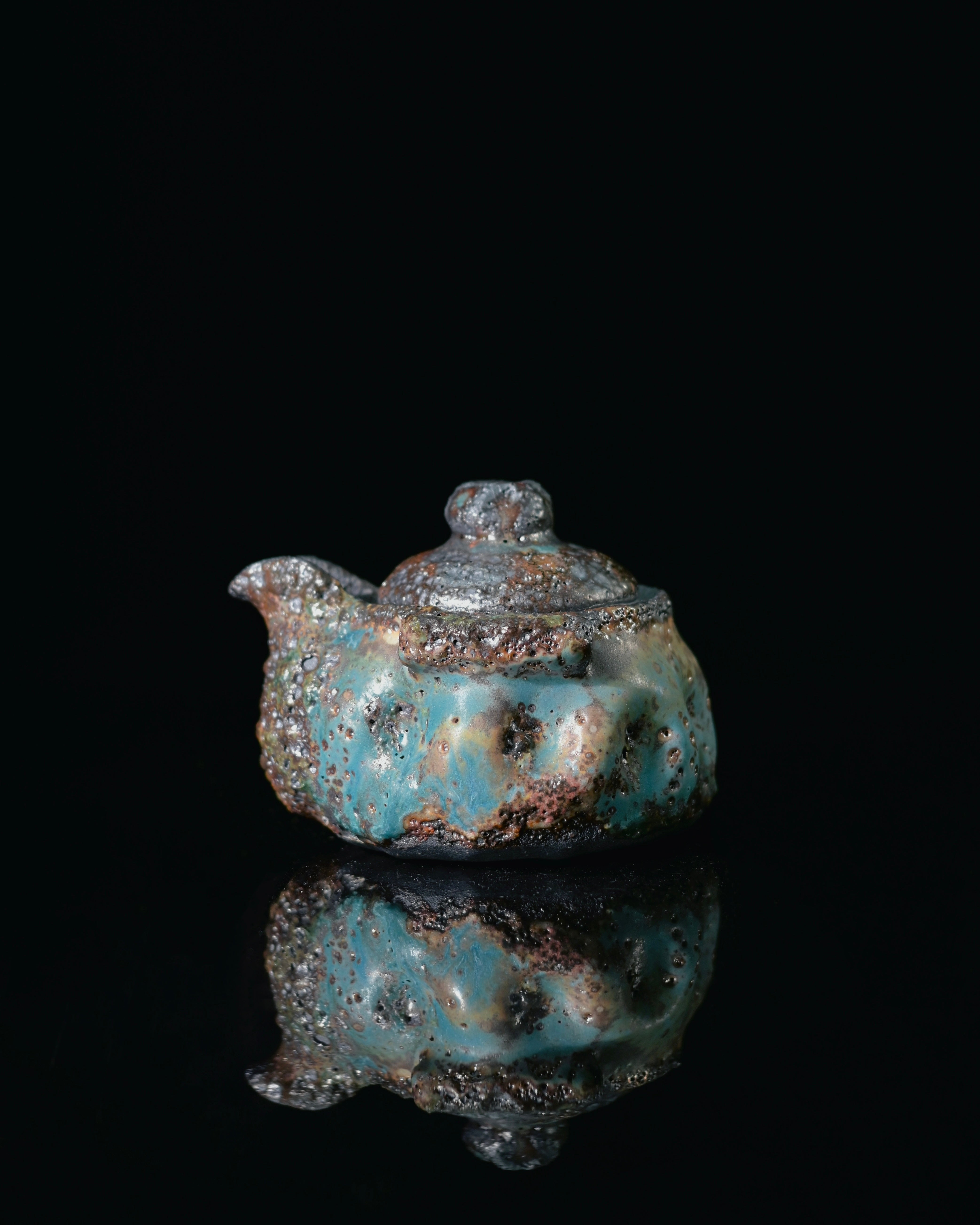 Kungfuyang Unique Piece Wabi-Sabi Shino Ware Kiln-Transformation Tea Set 120ml, detail 2
