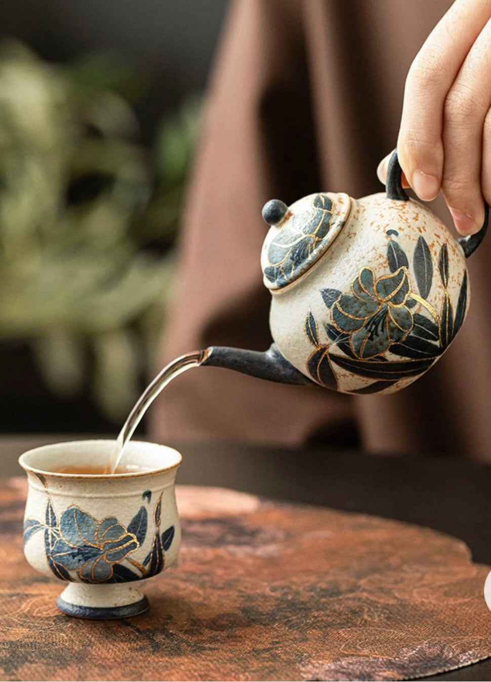 Old Clay Blue and White Volcanic Stone – Old Clay Blue-and-White Volcanic Stone Style Caramel Glaze by Kungfuyang