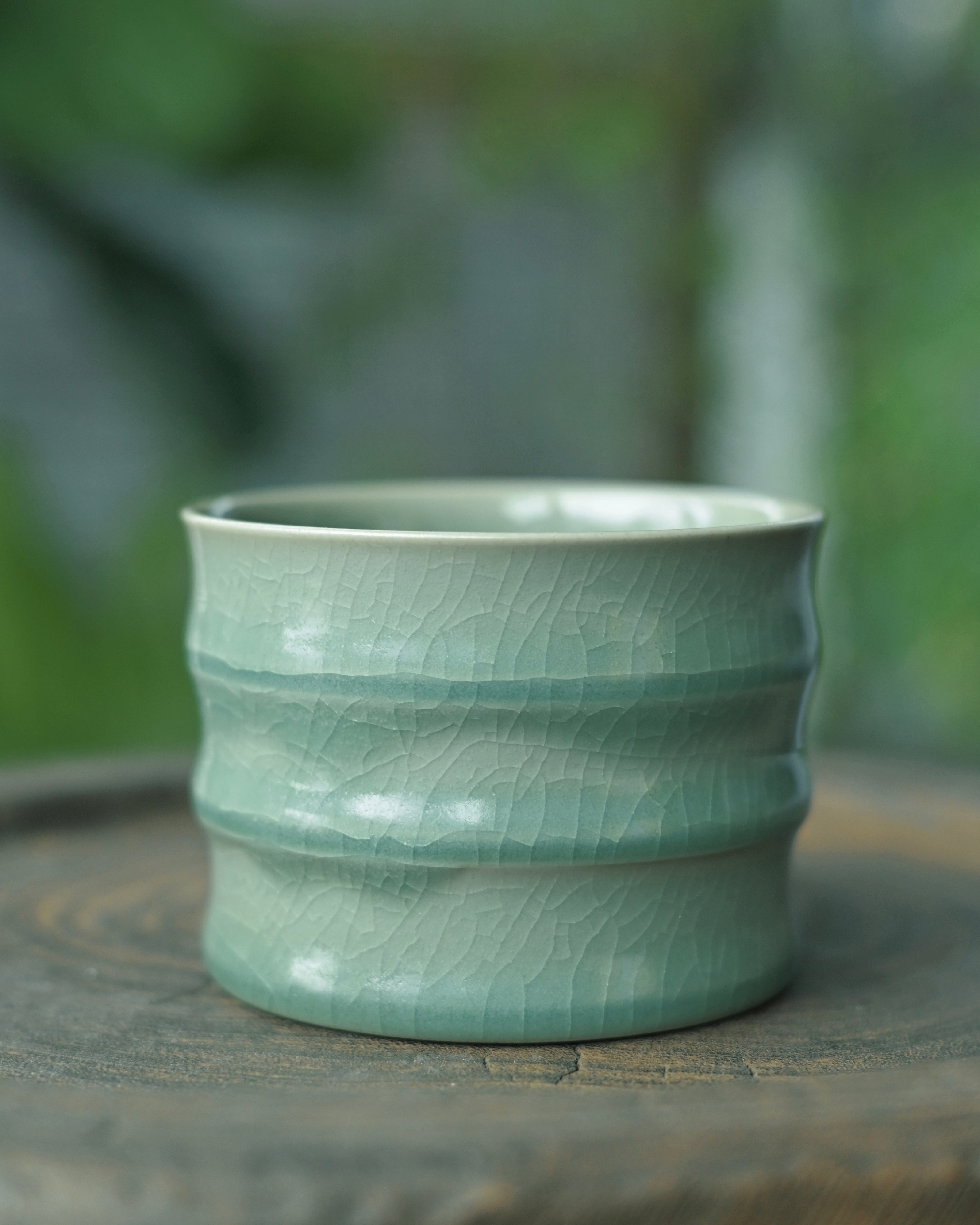 ru ware pin fired tea cup 150ml. – Master Cup 150ml Ru Porcelain Bamboo-Joint Teacup – Sky Blue by Kungfuyang