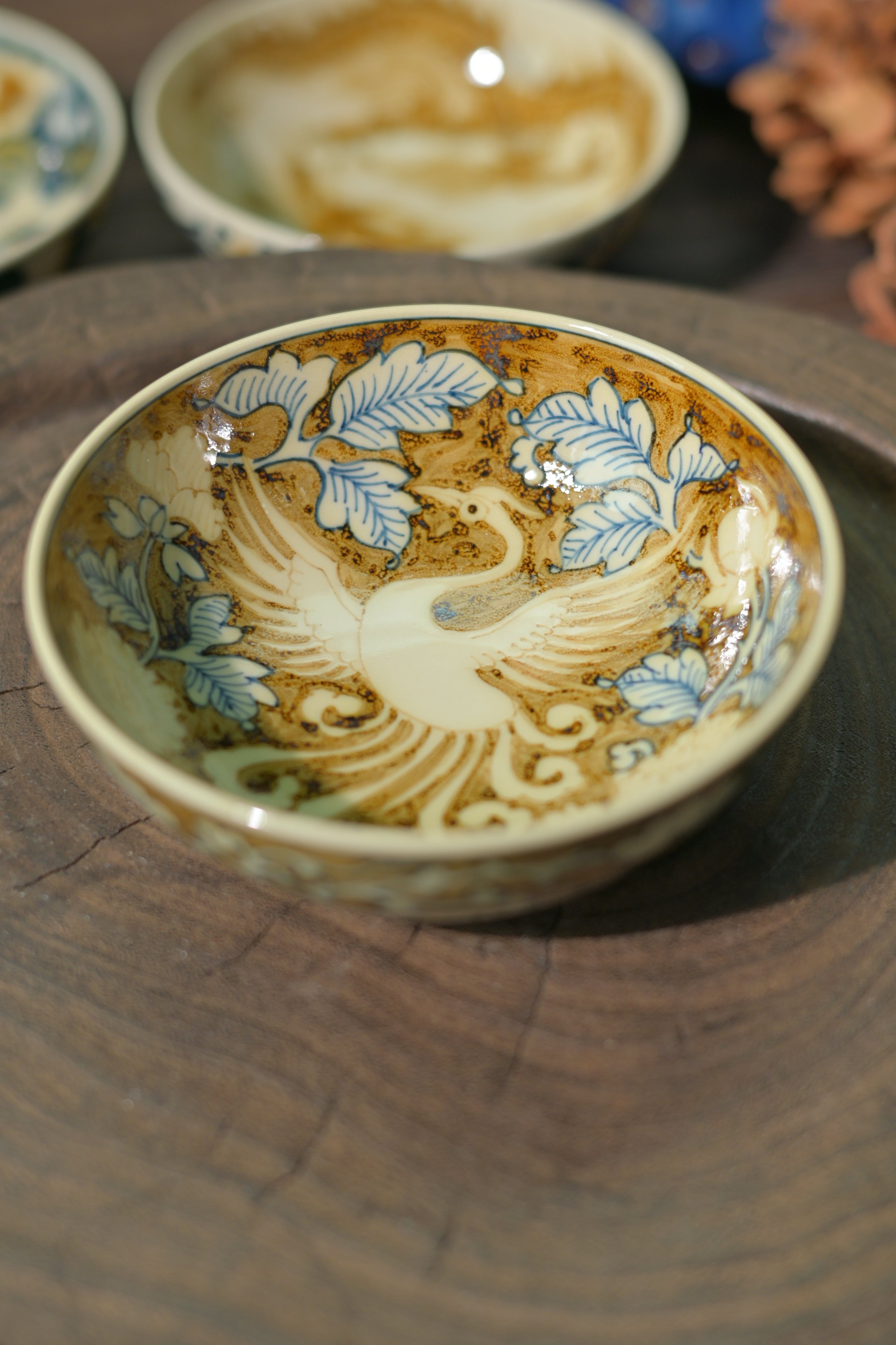Kungfuyang Jingdezhen Hand-Painted Underglaze Gold Phoenix Pu'er Teacup, product view 5