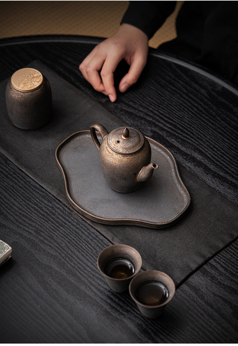 7b552de7 c0d5 46ee a92a a75f63bf99f1 – Gilded Rust Glaze Wabi-sabi Style Ceramic Tea Set by Kungfuyang